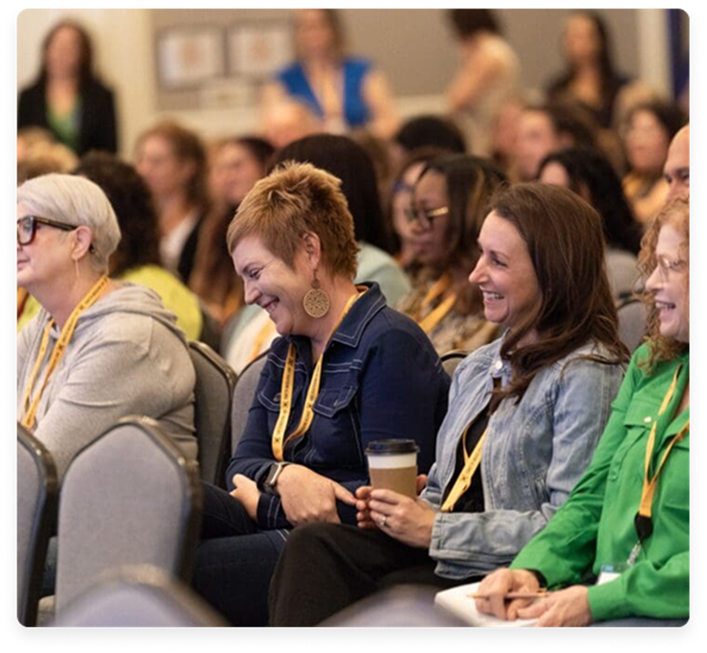 A full conference audience seated for a session.
