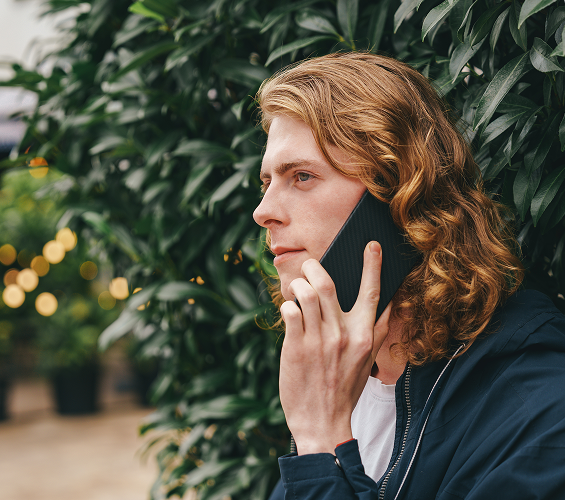 Survivor speaking with an advocate by phone