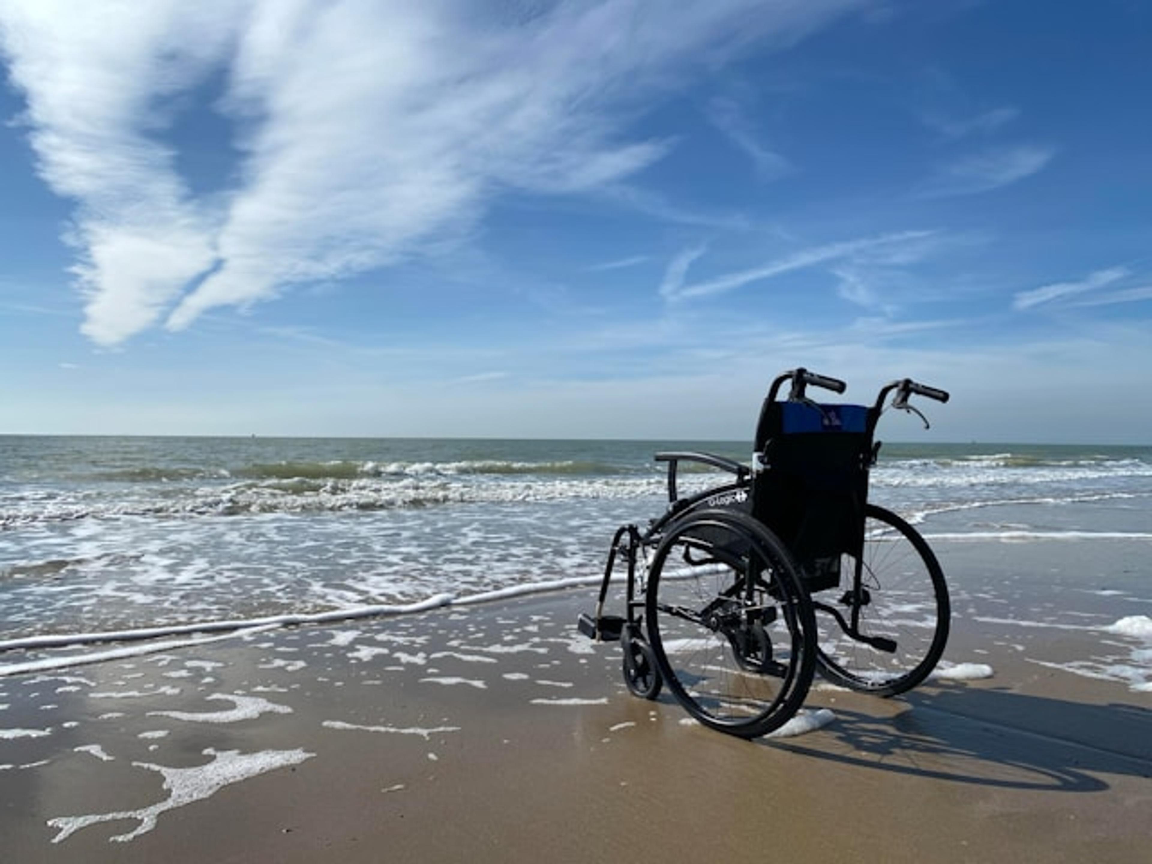 Wheelchair at the beach