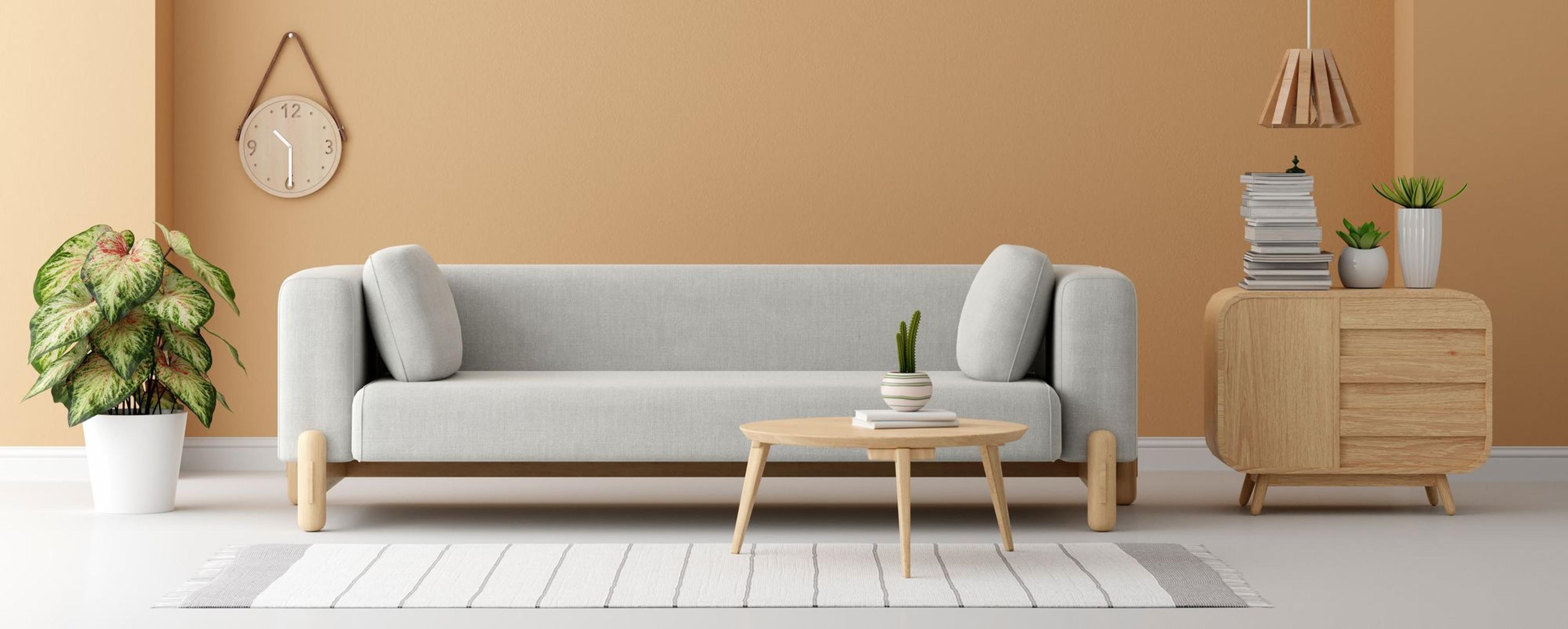 Modern living room furniture protected by SureBright warranty plans for online furniture stores.