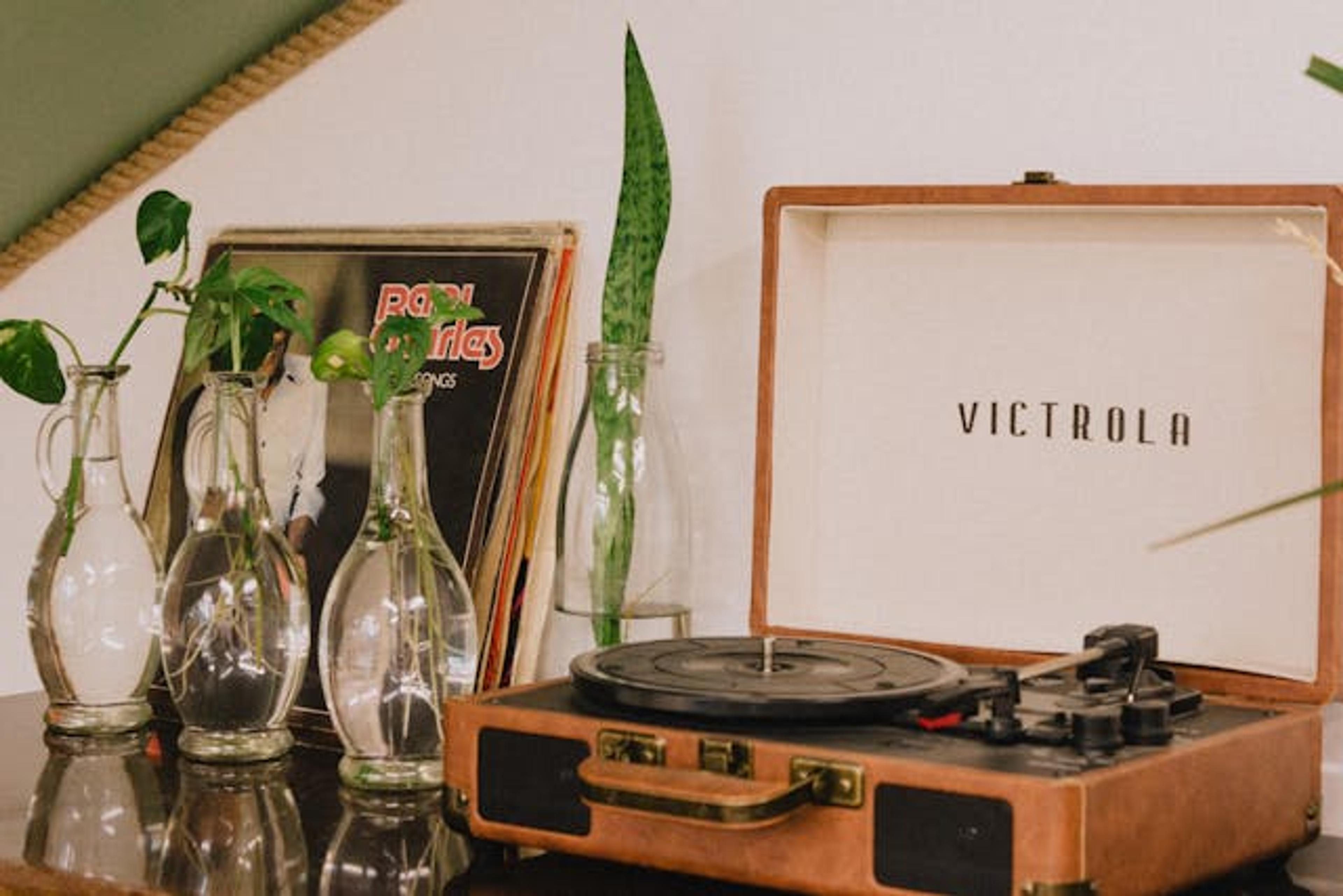 Vinyl records by Victrola