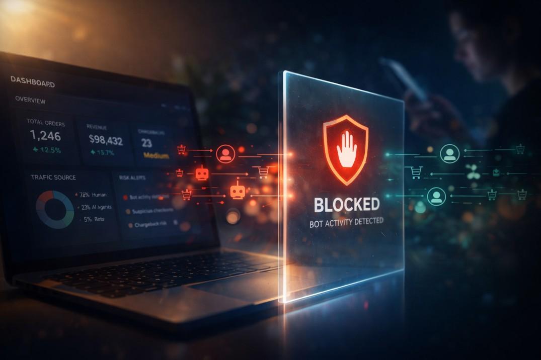 Shopify dashboard showing abandoned checkouts from bot attacks