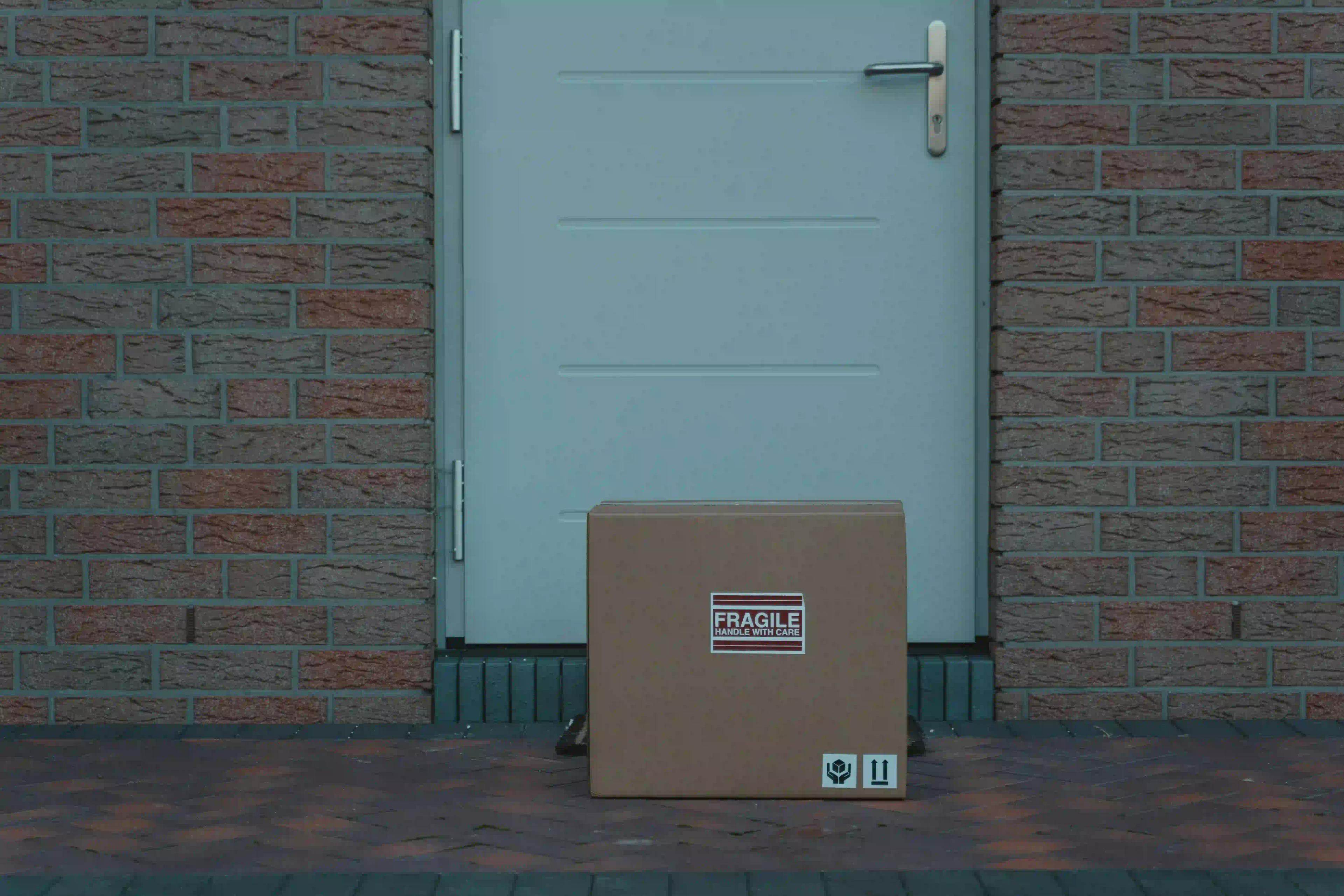 A package outside a gate