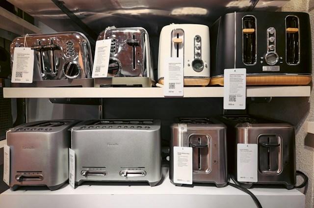 Appliances in a showroom