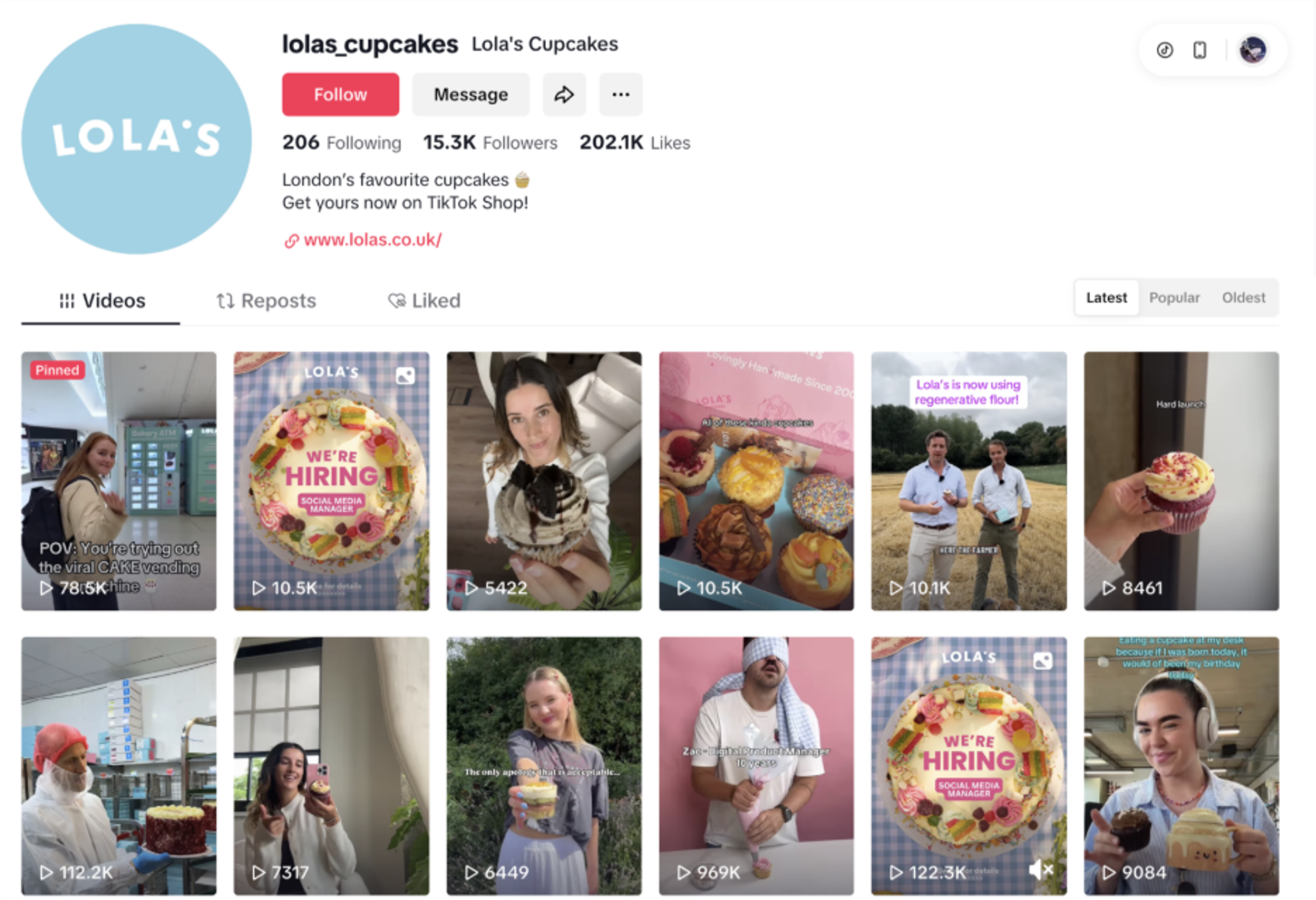 lola's cupcake live commerce strategy