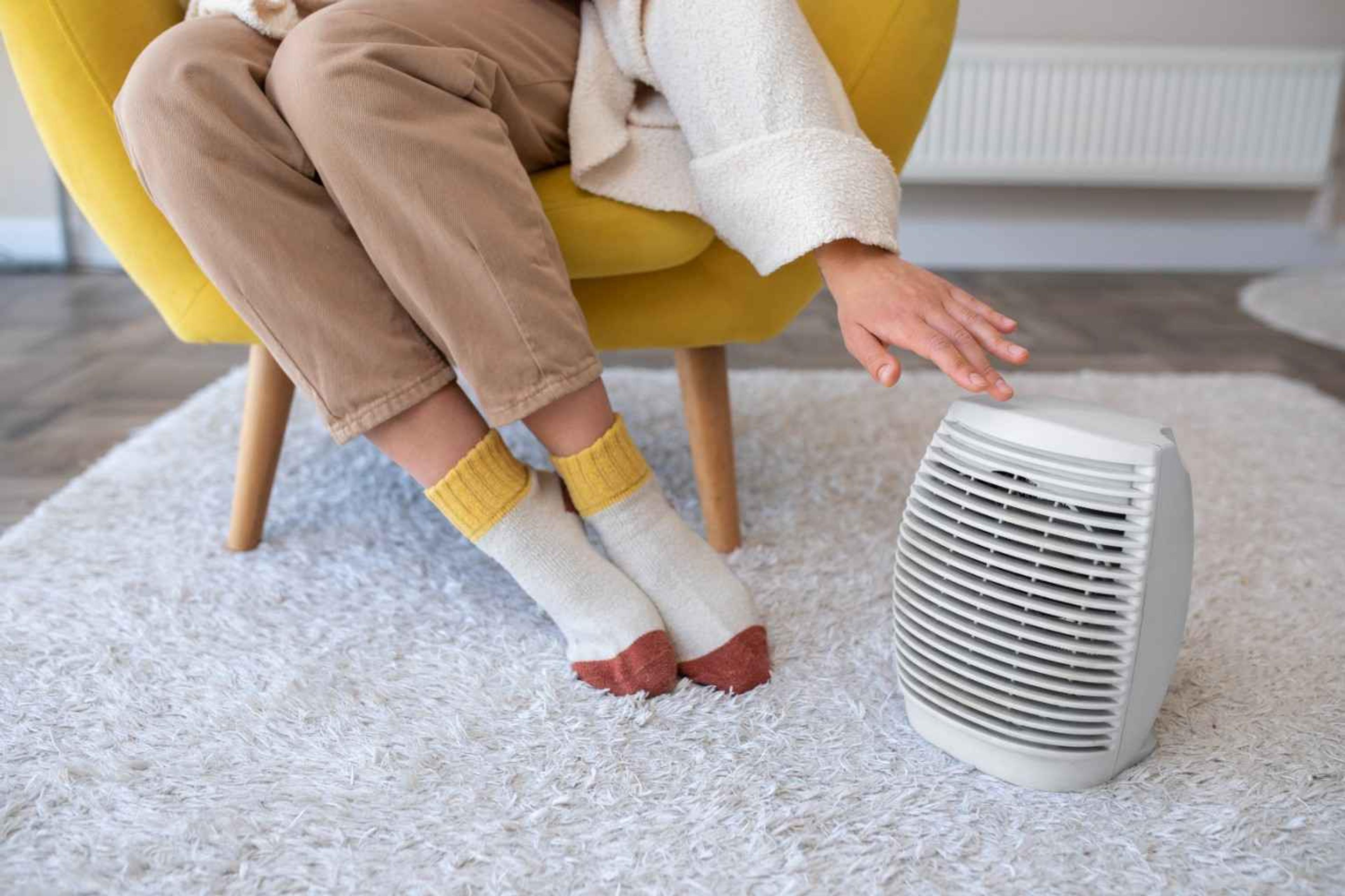 electric heater in use