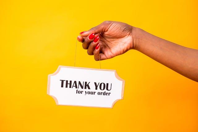 Thank you for shopping board