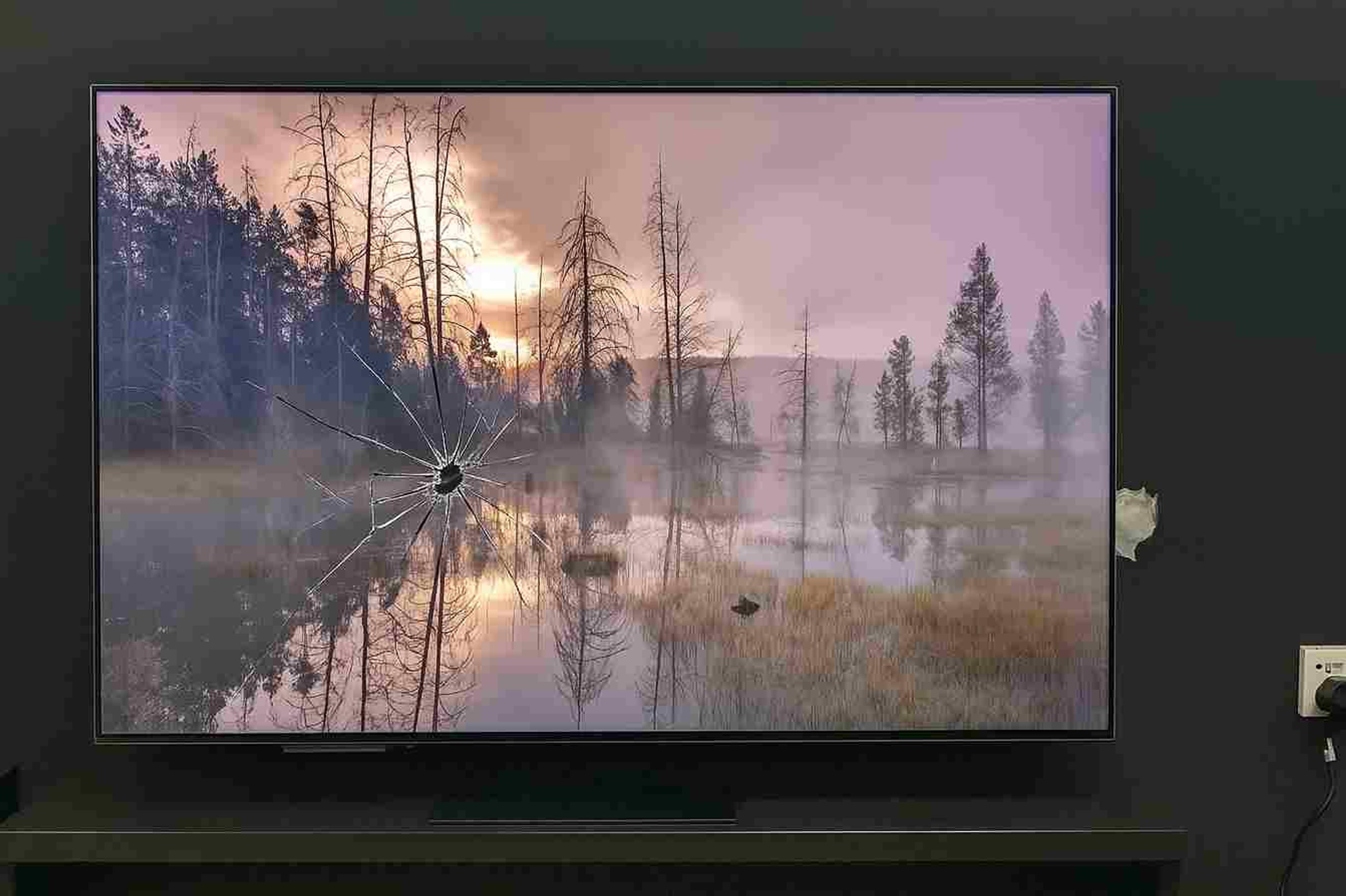 TV got accidentally cracked
