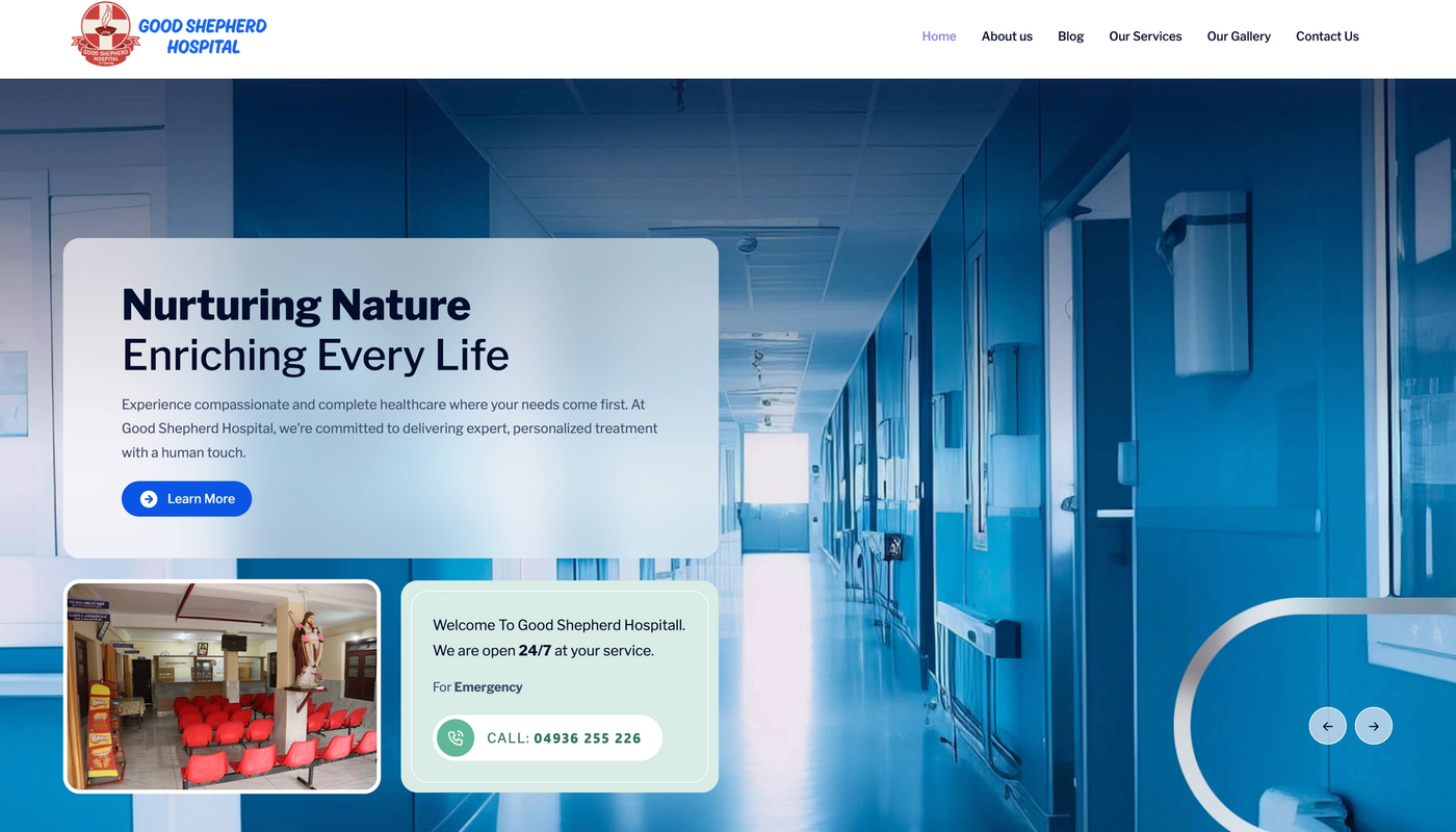 Good shepherd Website Re-design