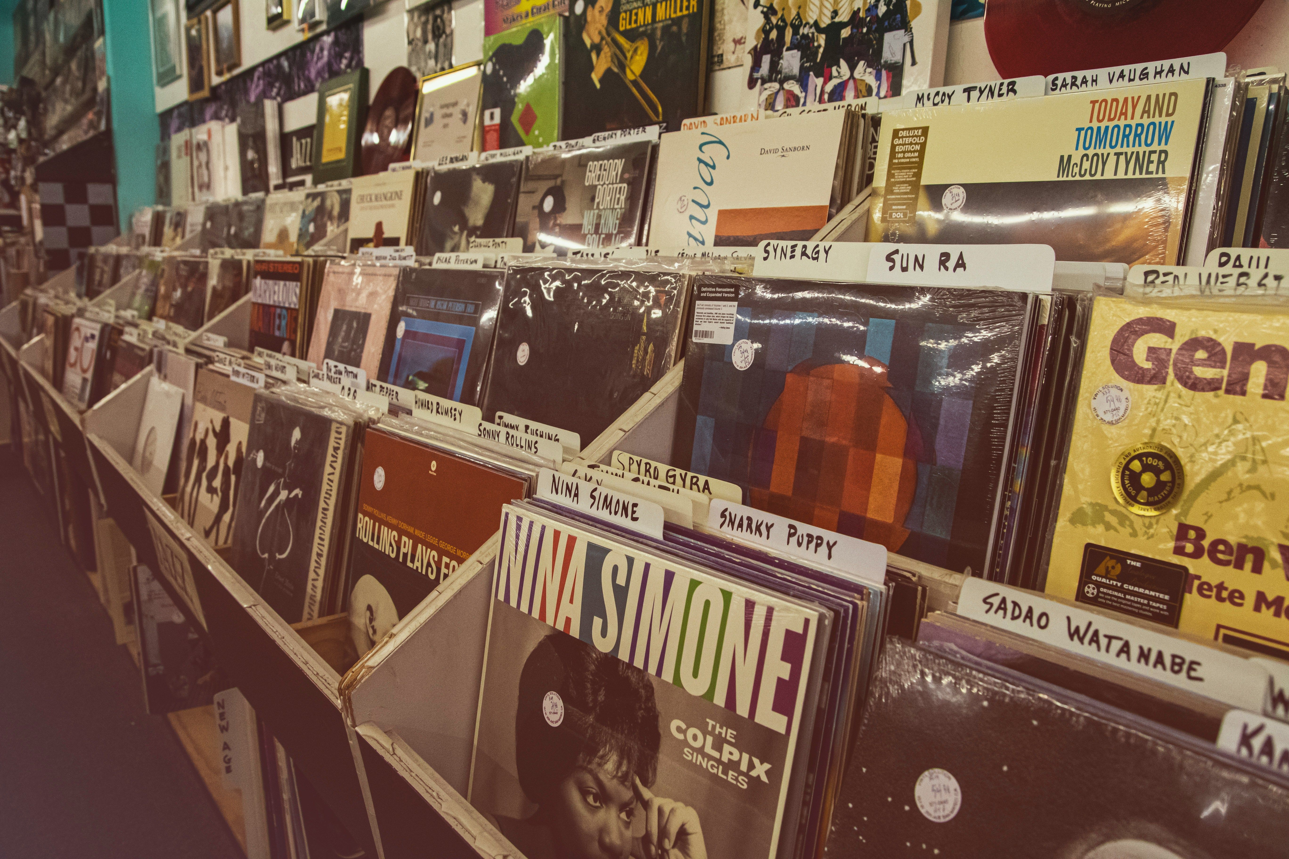 Vinyl covers on shelves