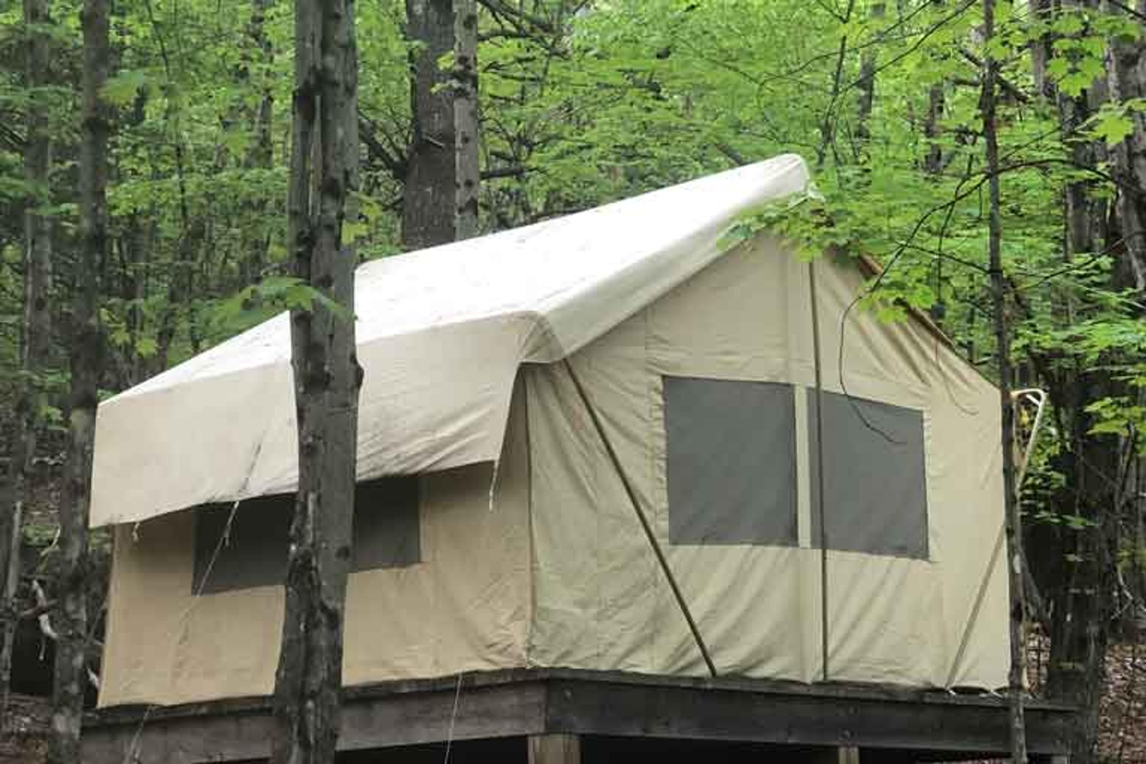 Tent in campground at Karme Choling Meditation Retreat Center, Vermont
