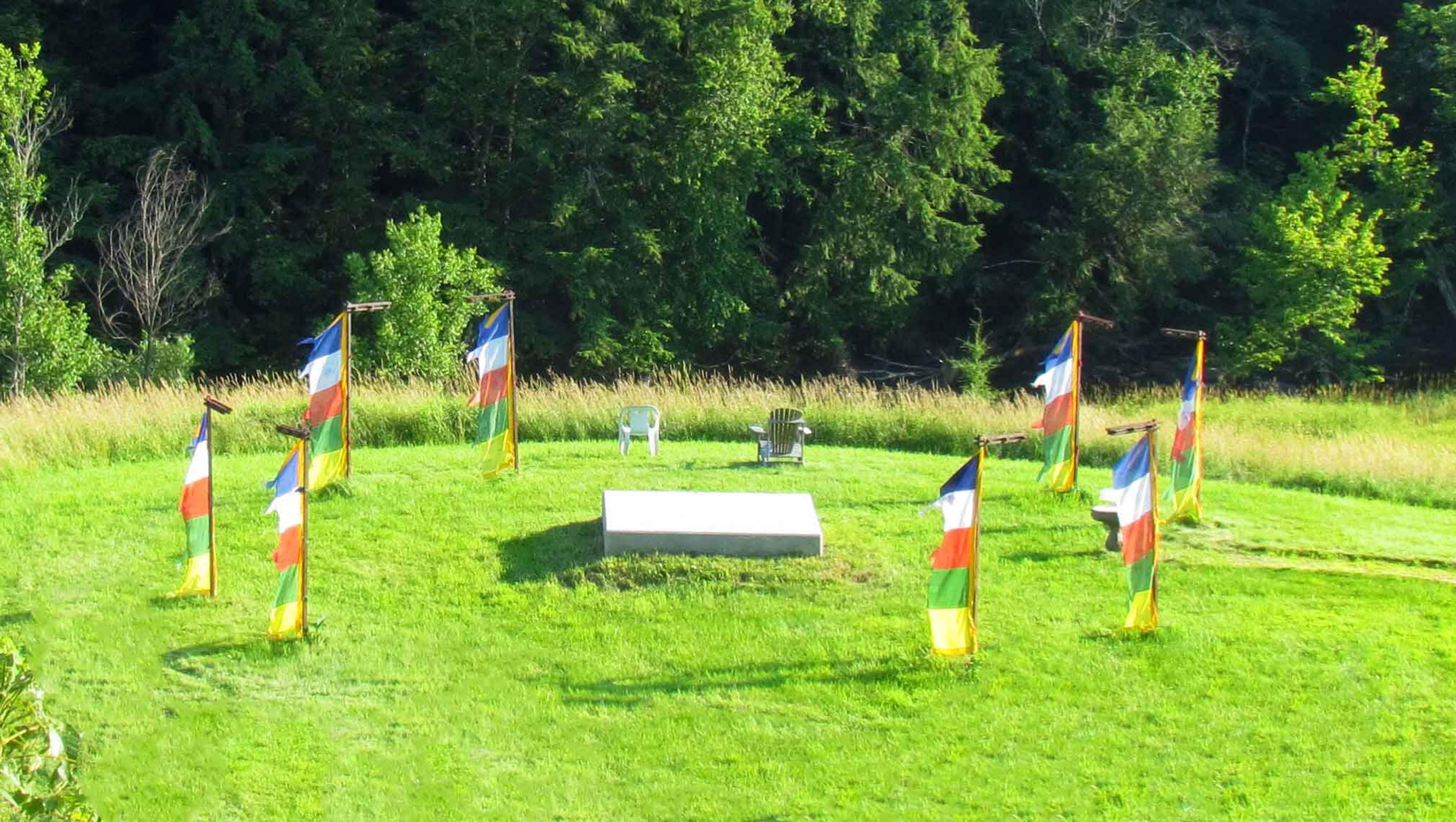 The site for the future stupa at Karme Choling Meditation Retreat Center, Vermont