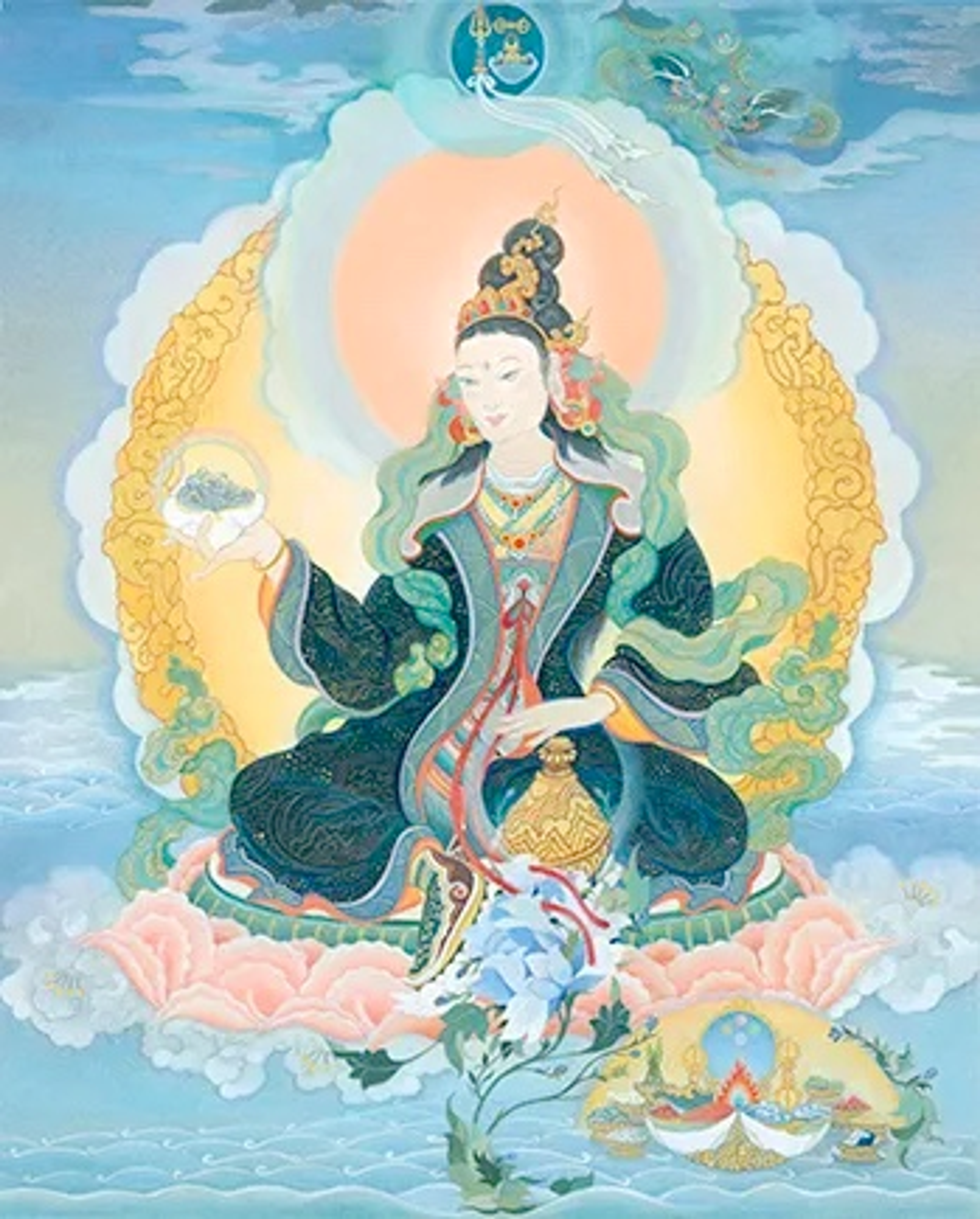 Yeshe Tsogyal as Queen, by Cynthia Moku https://cynthiamoku.com