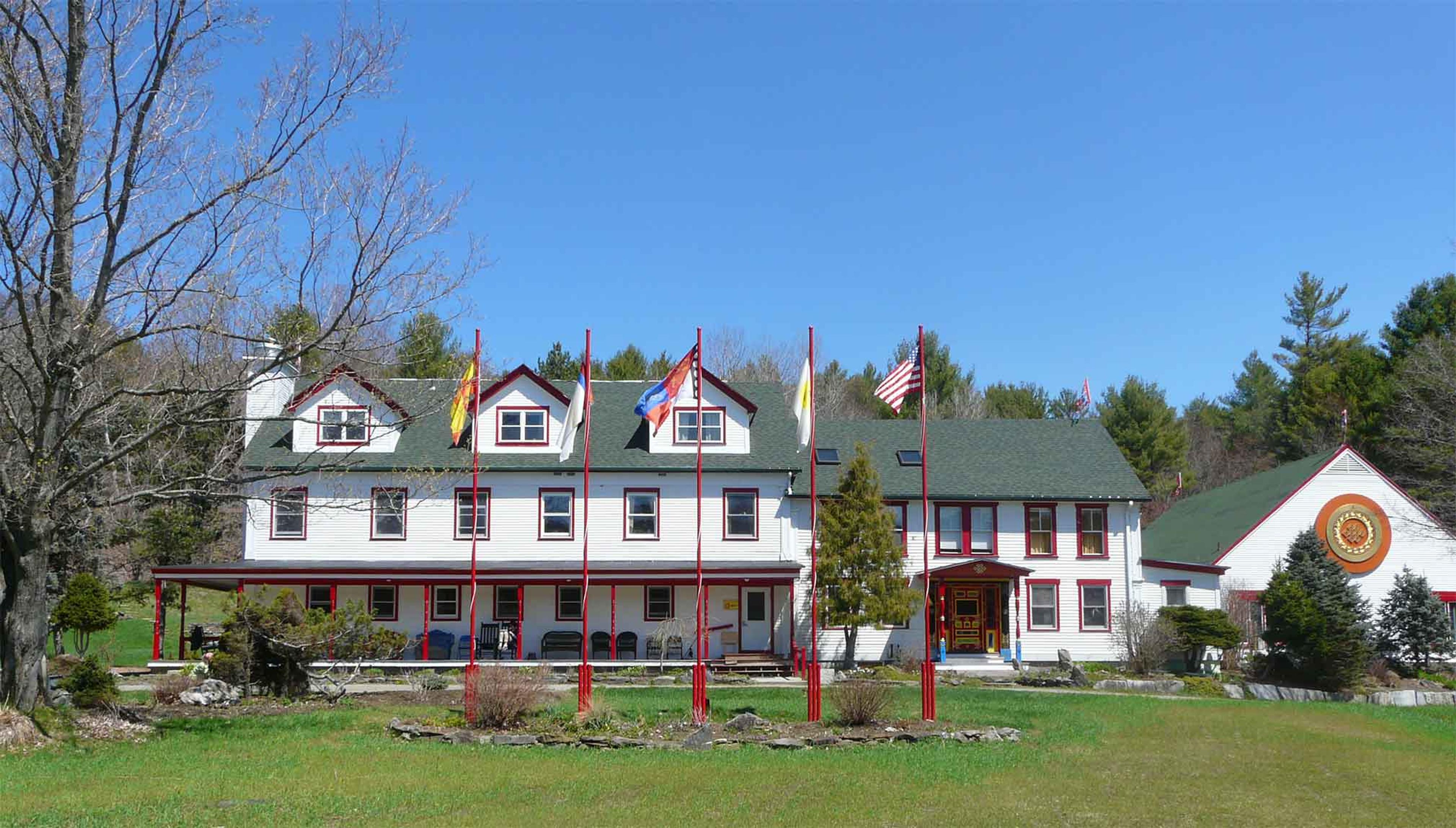 Visit us at Karmê Chöling in Barnet, Vermont - We are one of the oldest Buddhist meditation retreat centers in the US, located in the idyllic rolling hills of rural Vermont. You are welcomed to stop by for lunch or a day trip.