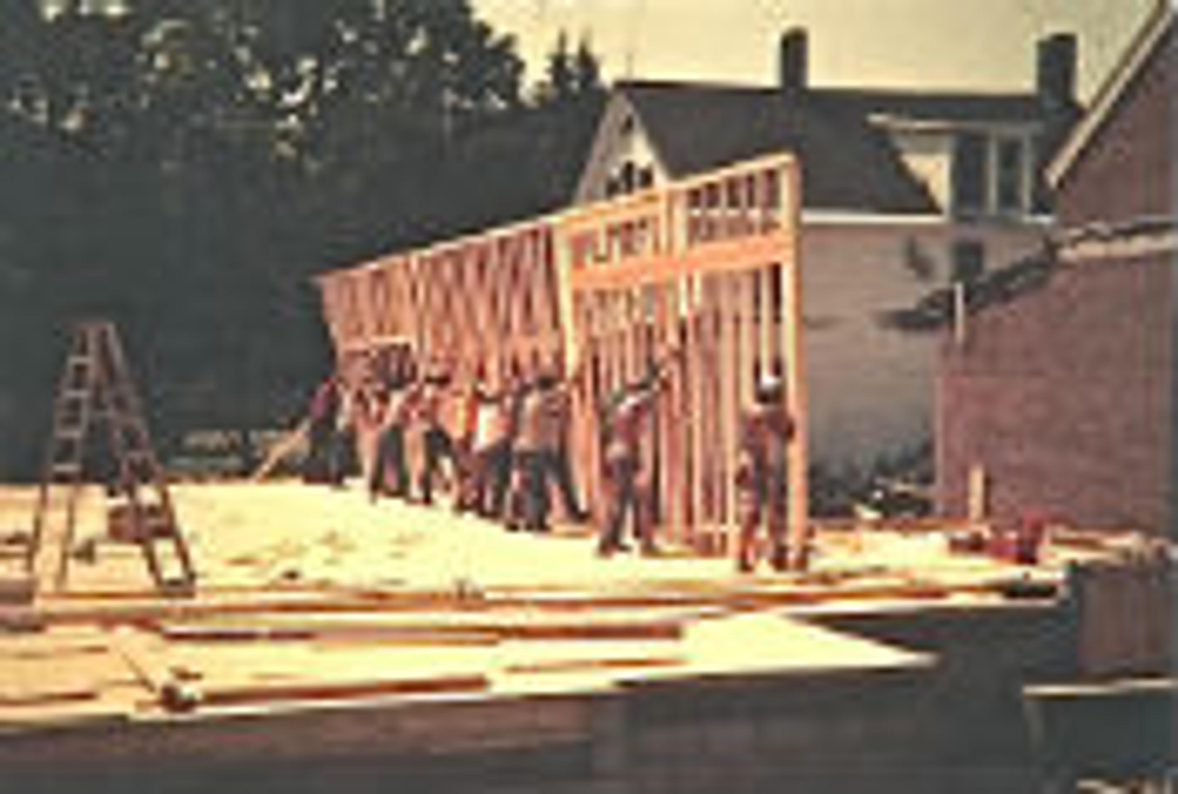 Karme Choling Main Shrine Room construction