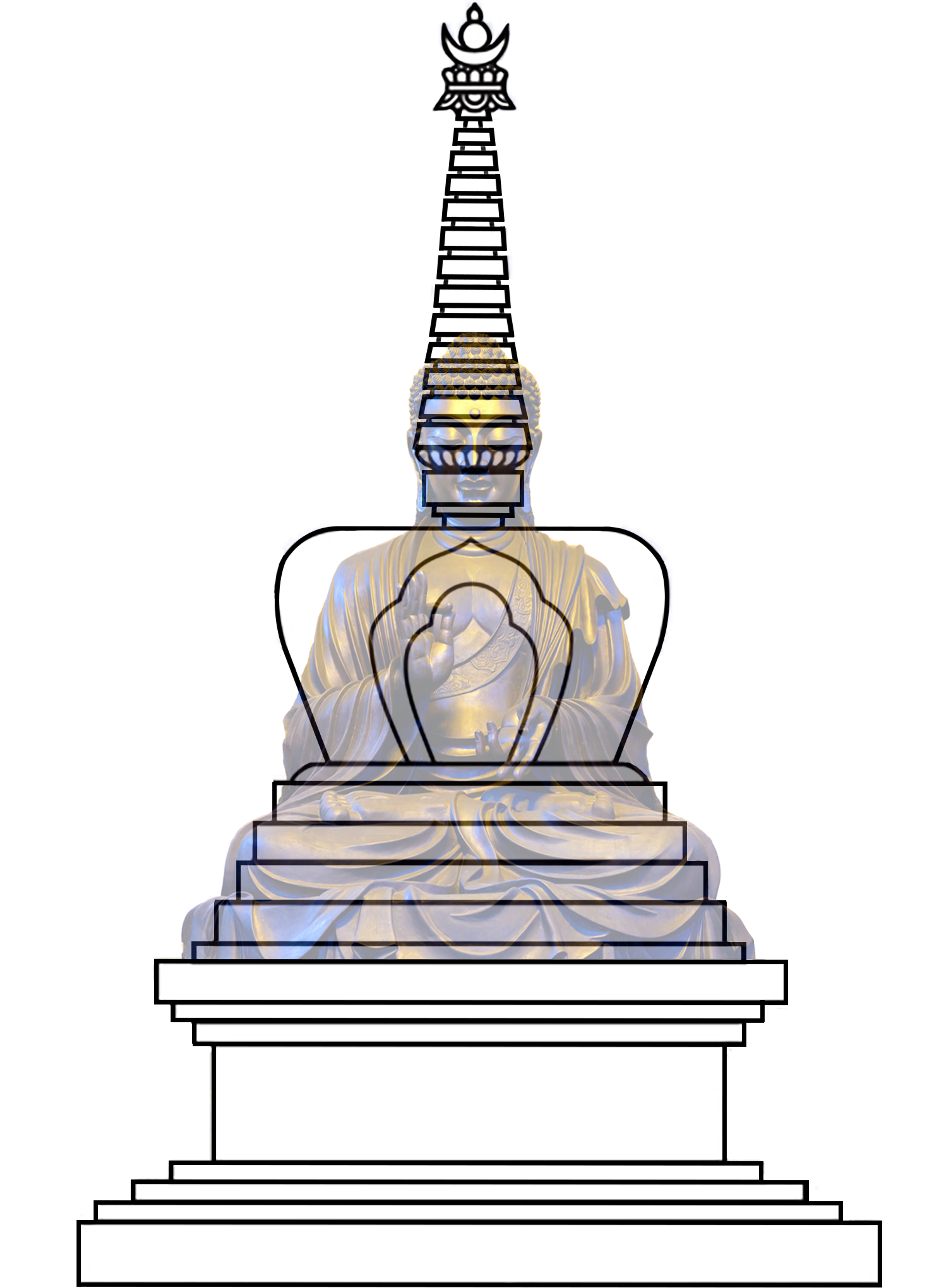 The Stupa represents the sitting Buddha, Karme Choling Meditation Retreat Center, Vermont