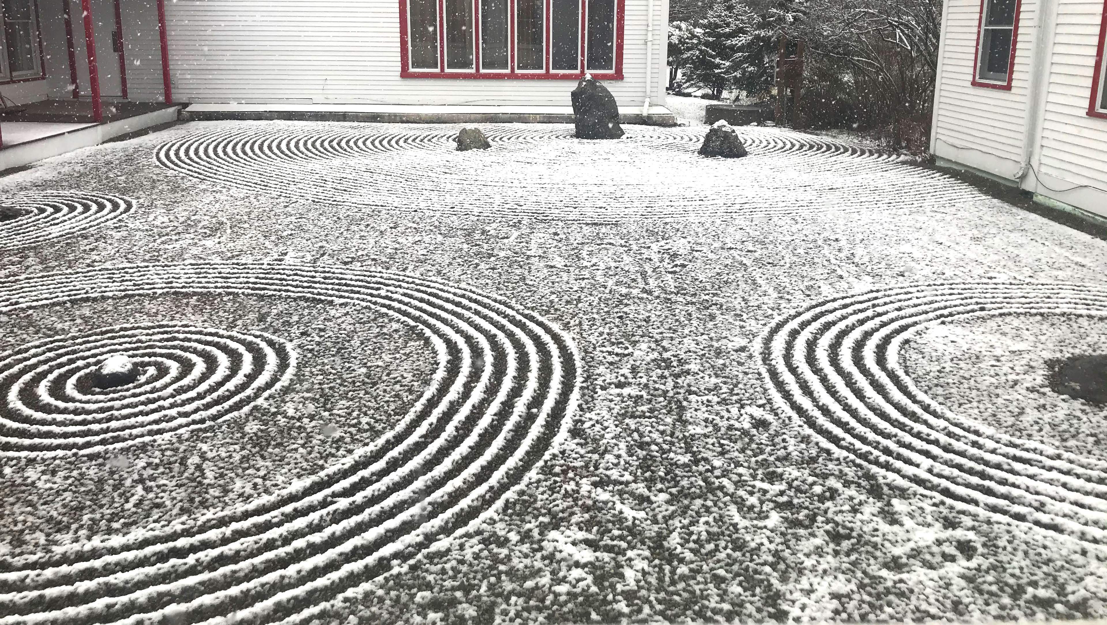 The Japanese style Rock Garden at Karme Choling Meditation Retreat Center