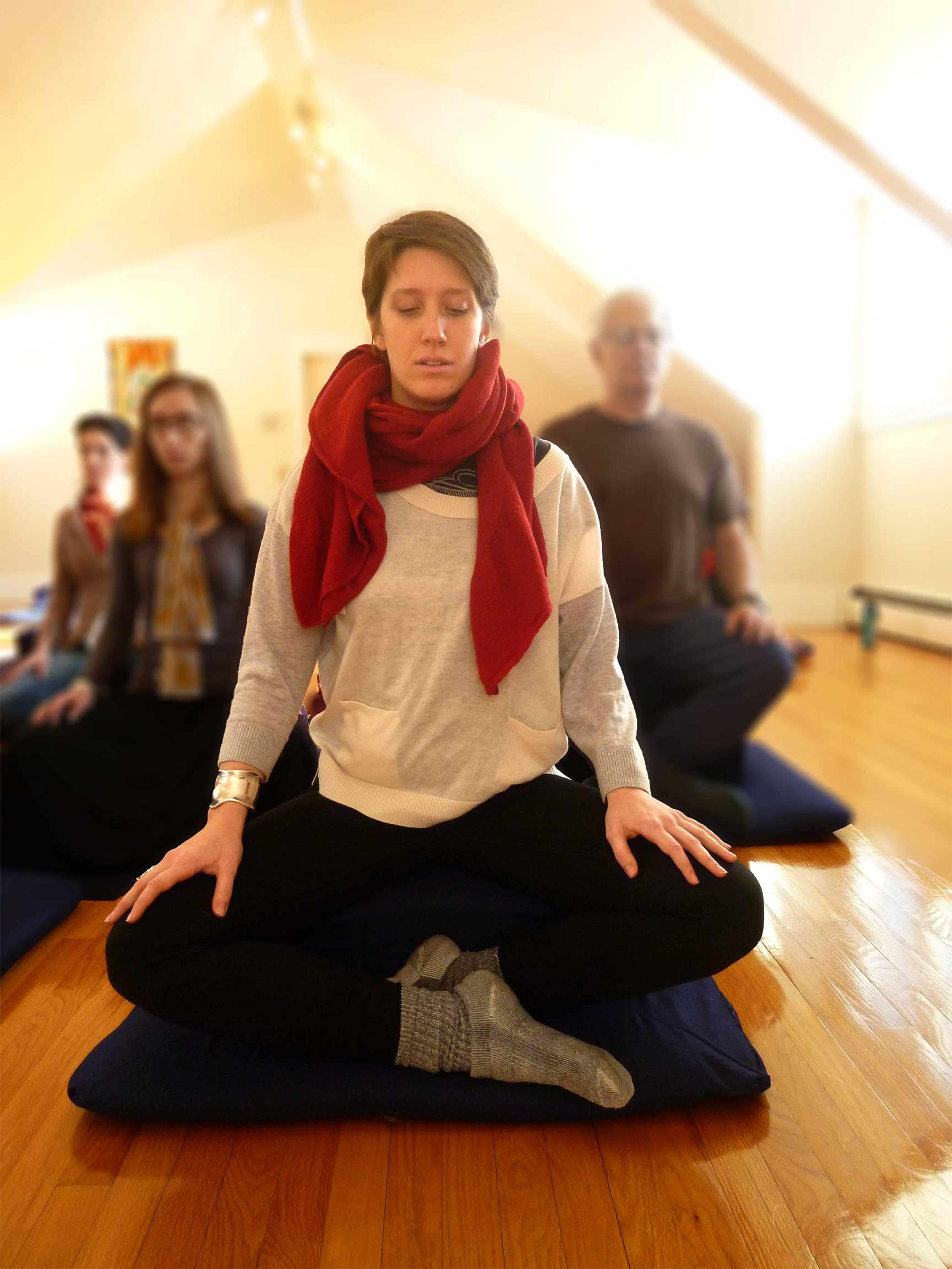 The seven-points of meditation posture at Karme Choling Meditation Retreat Center, Vermont