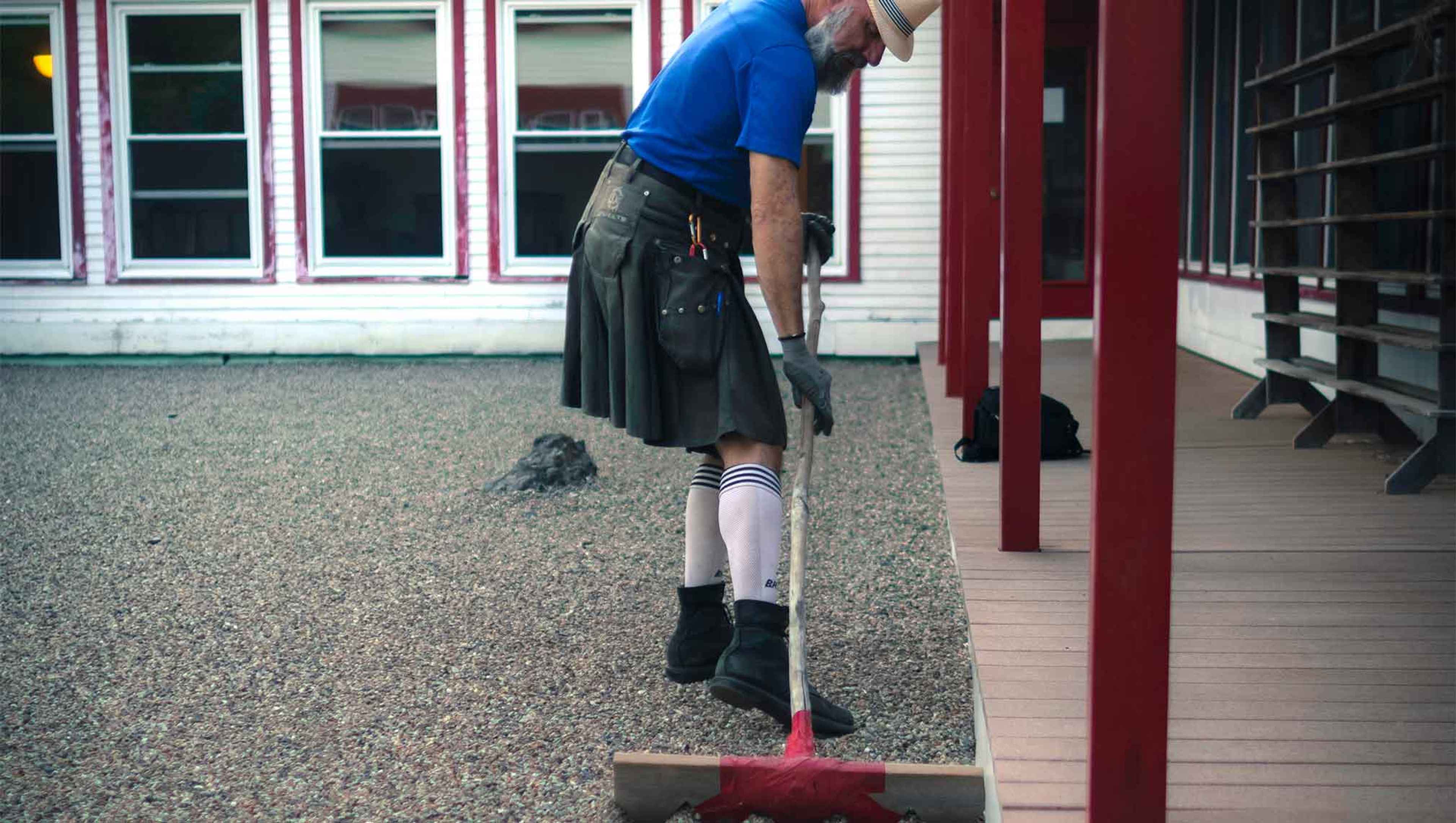 Rock Garden grooming at Karme Choling Meditation Retreat Center, Vermont