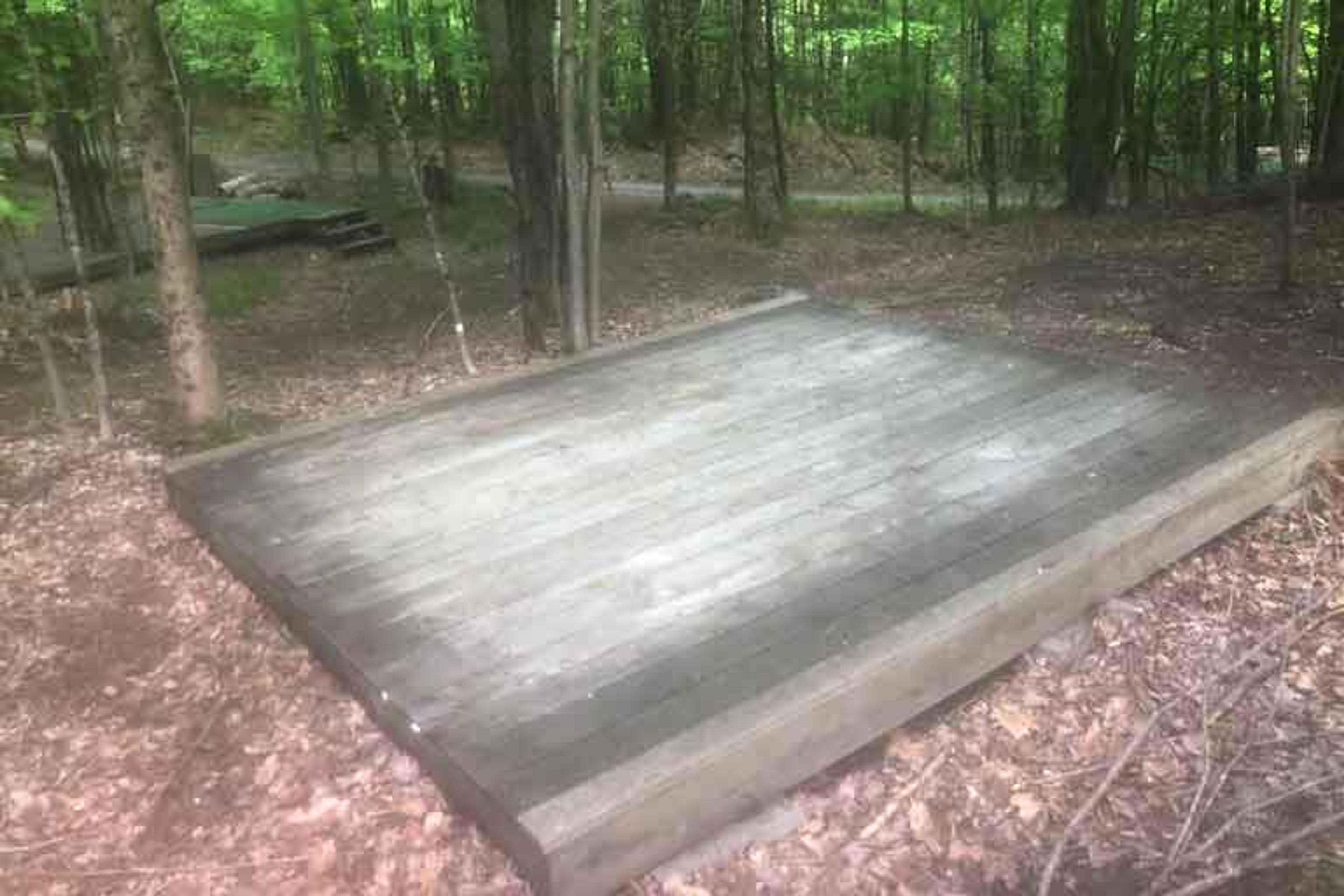 Tent platform at Karme Choling Meditation Retreat Center, Vermont