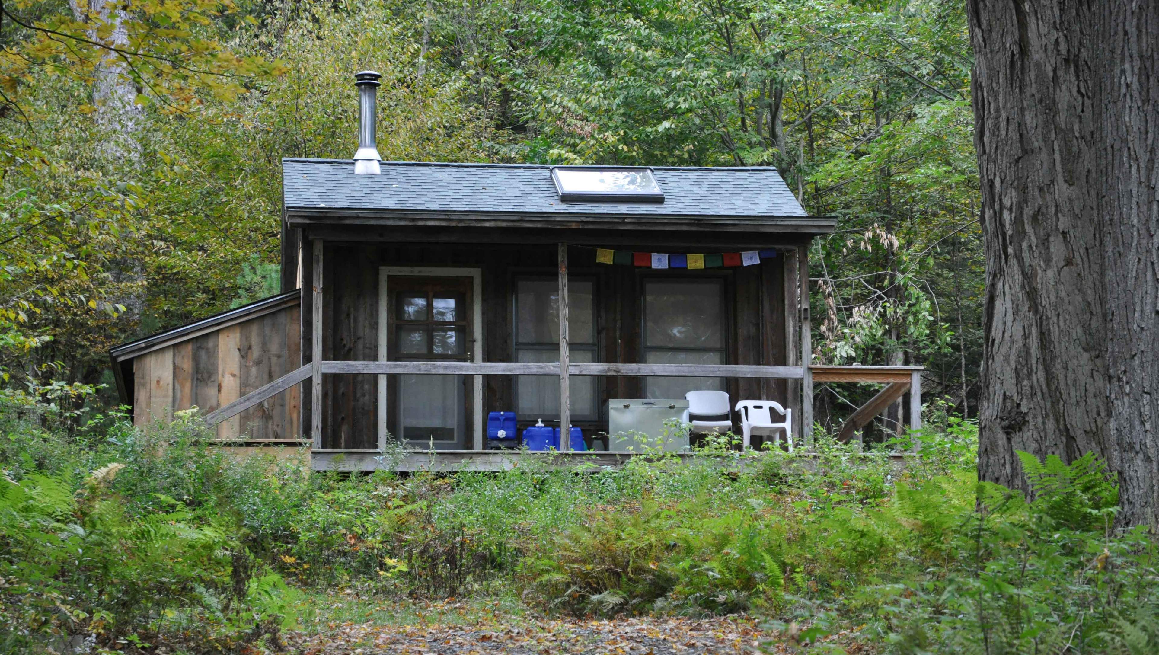 Solitary cabin retreats at Karme Choling meditation retreat center, Vermont