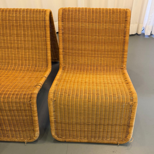 Vintage Ikea Hestra Rattan Liege/Sessel – 1980er Design von Tito Agnoli — Bild 4