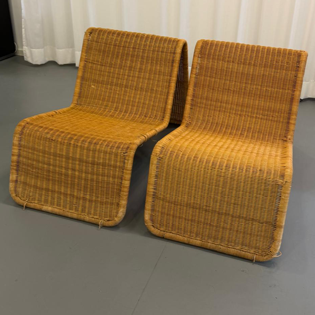 Vintage Ikea Hestra Rattan Liege/Sessel – 1980er Design von Tito Agnoli — Bild 2