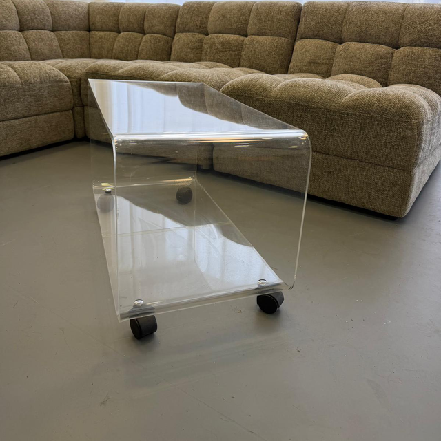 70er Vintage Phono Wagen – Acryl, Mid-Century Design — Bild 2