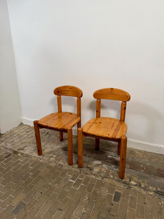 Rainer Daumiller Stuhl – Danish Design Mid-Century Brutalist Massivholz — Bild 3