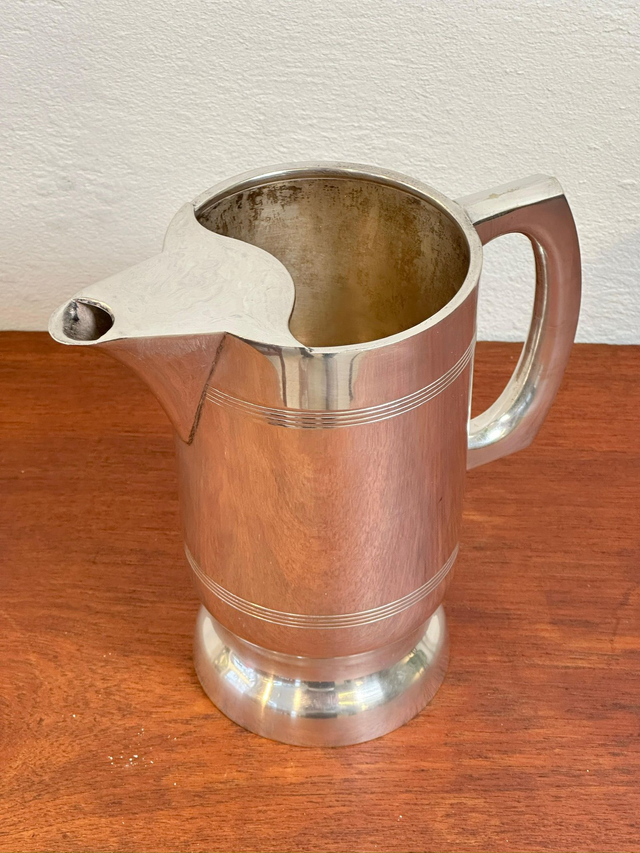 Art Deco Krug von Aarti aus versilbertem Nickel