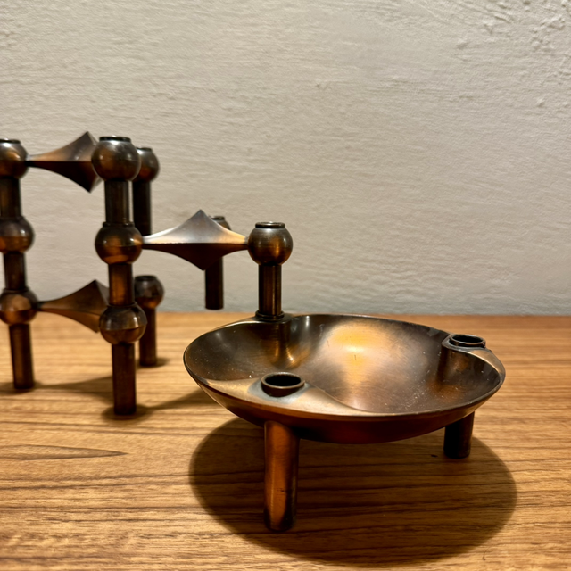 Stoff Nagel Kerzenständer Kupfer Bronze — Bild 3