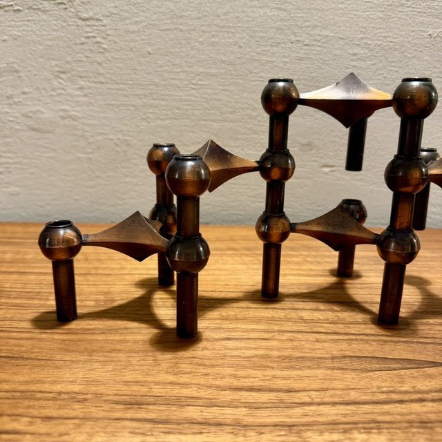 Stoff Nagel Kerzenständer Kupfer Bronze — Bild 2