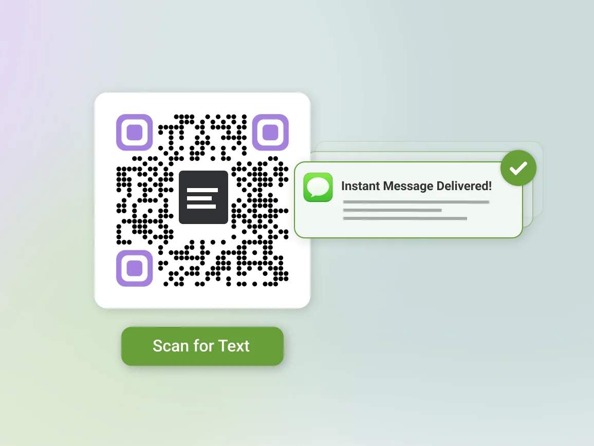 QR Code scanned to read text offline without internet.
