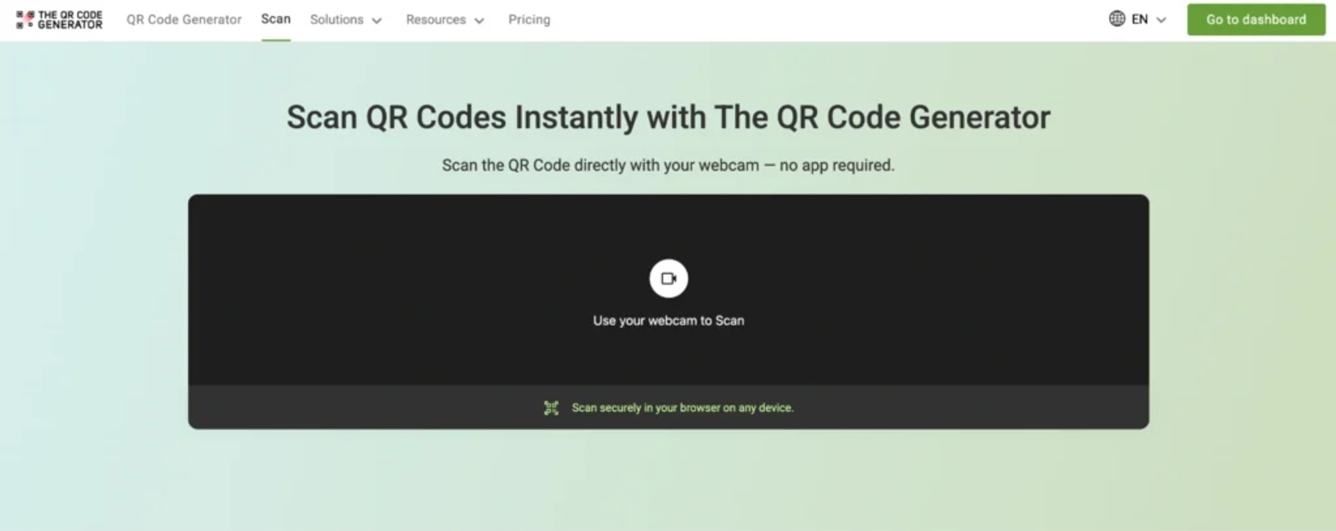 Scanning QR Code screenshots on a desktop
