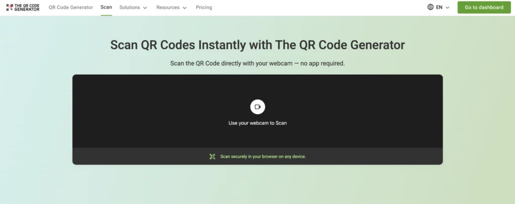 Scanning QR Code screenshots on a desktop