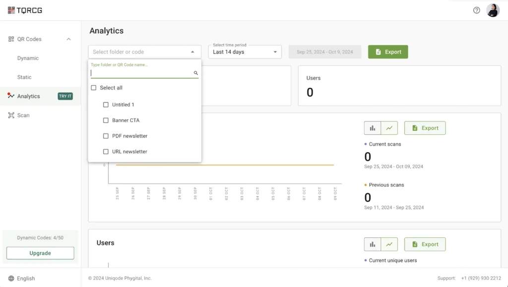 QR Code scan analytics