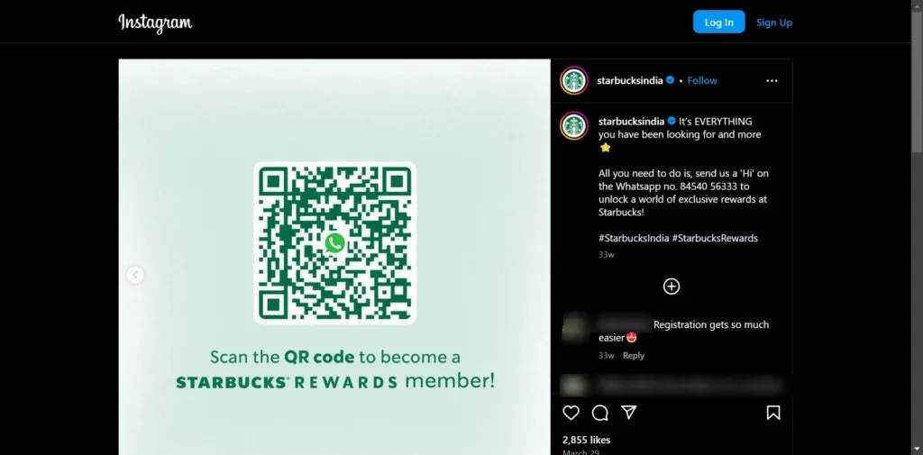 starbucks qr code example