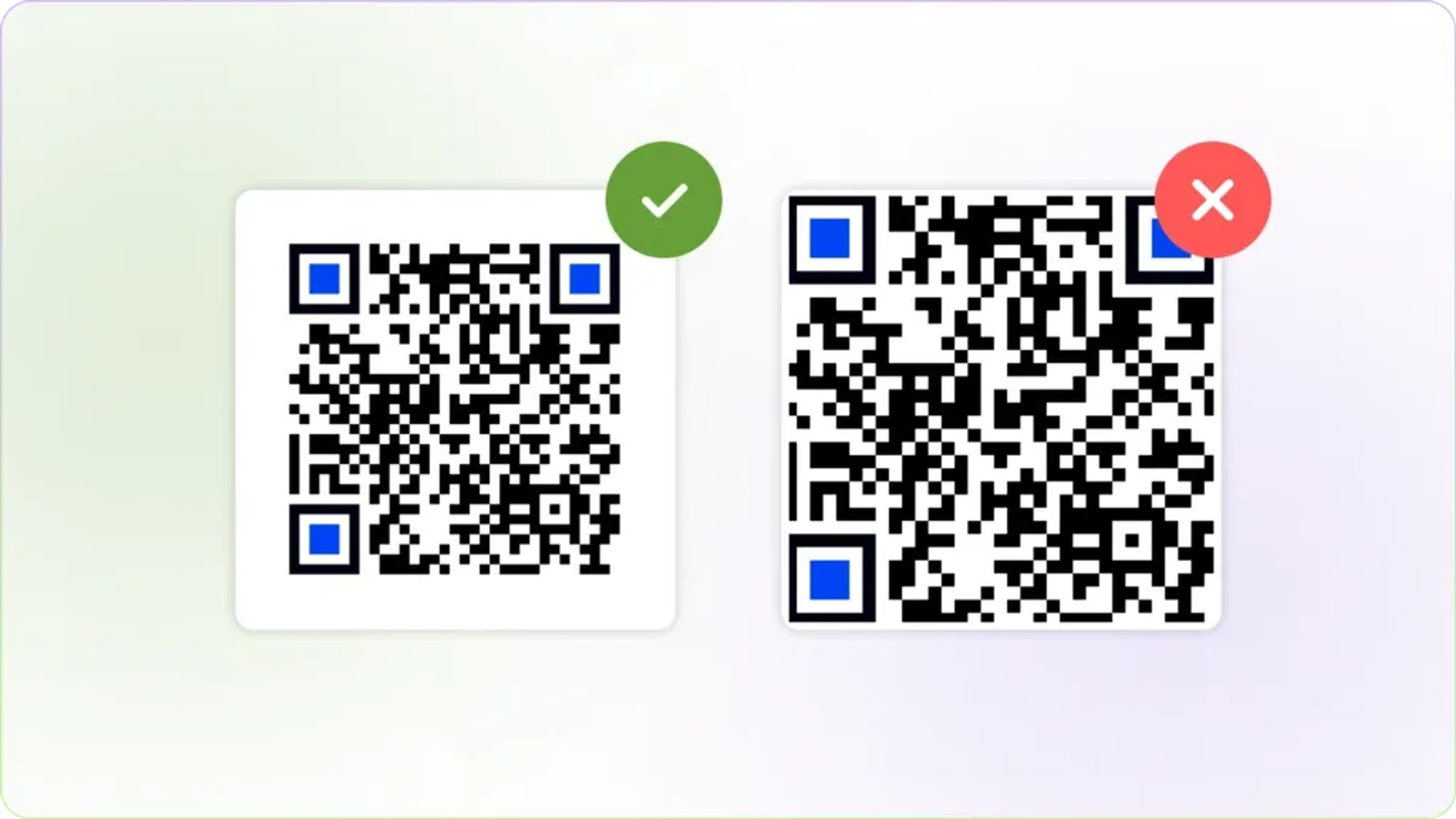 no quiet zone around the qr