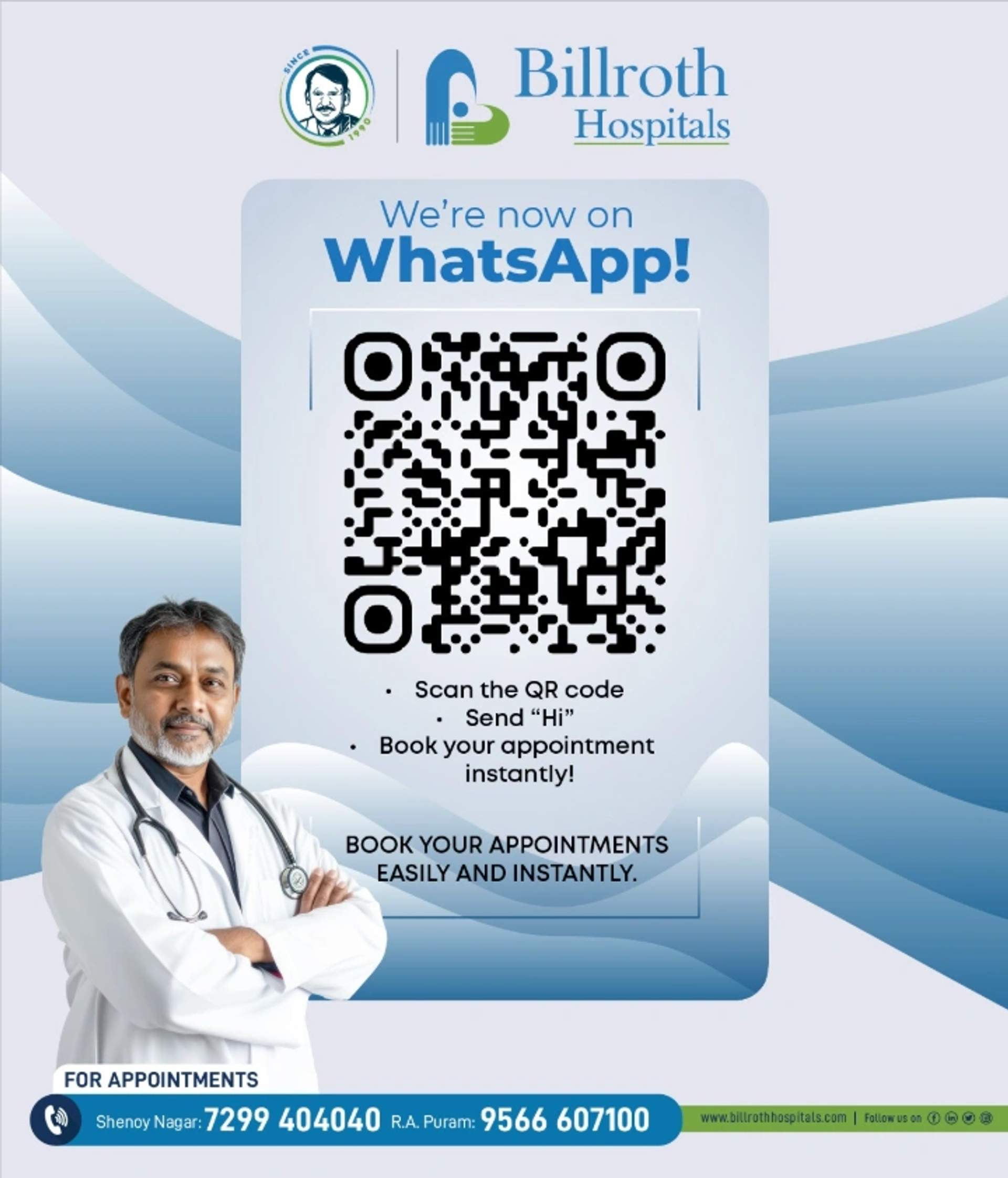 Billroth Hospital QR Code example