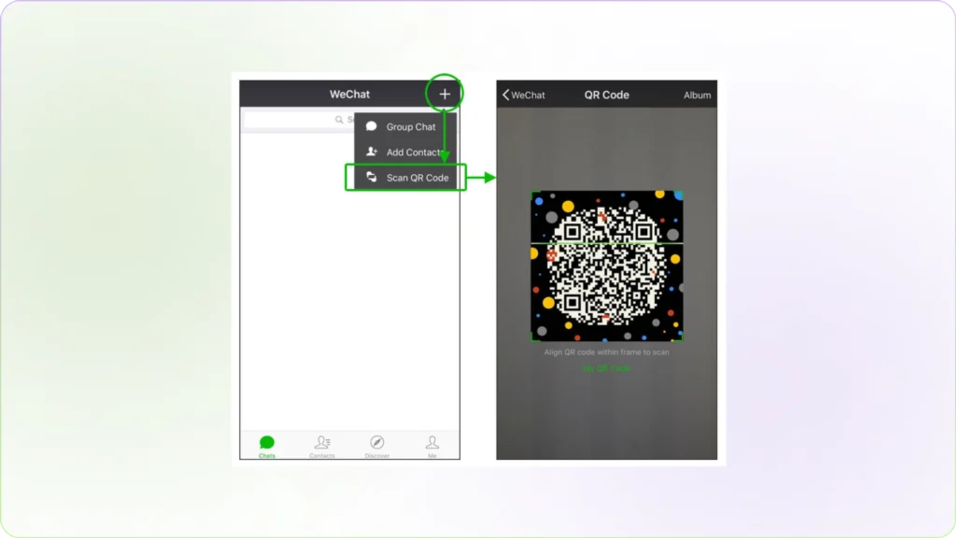 scan qr code through wechat app