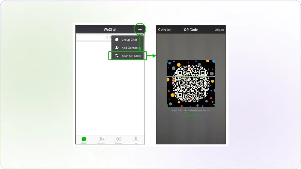 scan qr code through wechat app