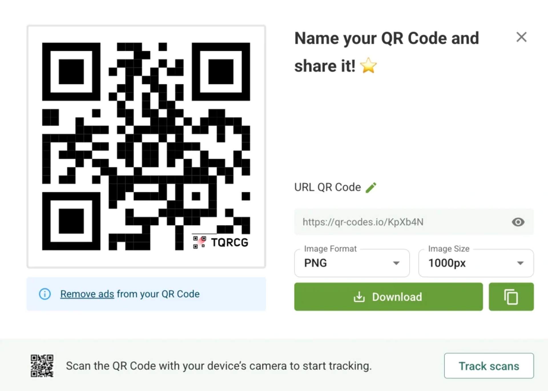 download your QR Code