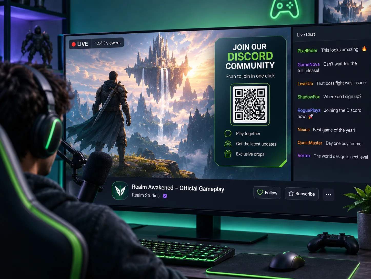 On streams and community channels