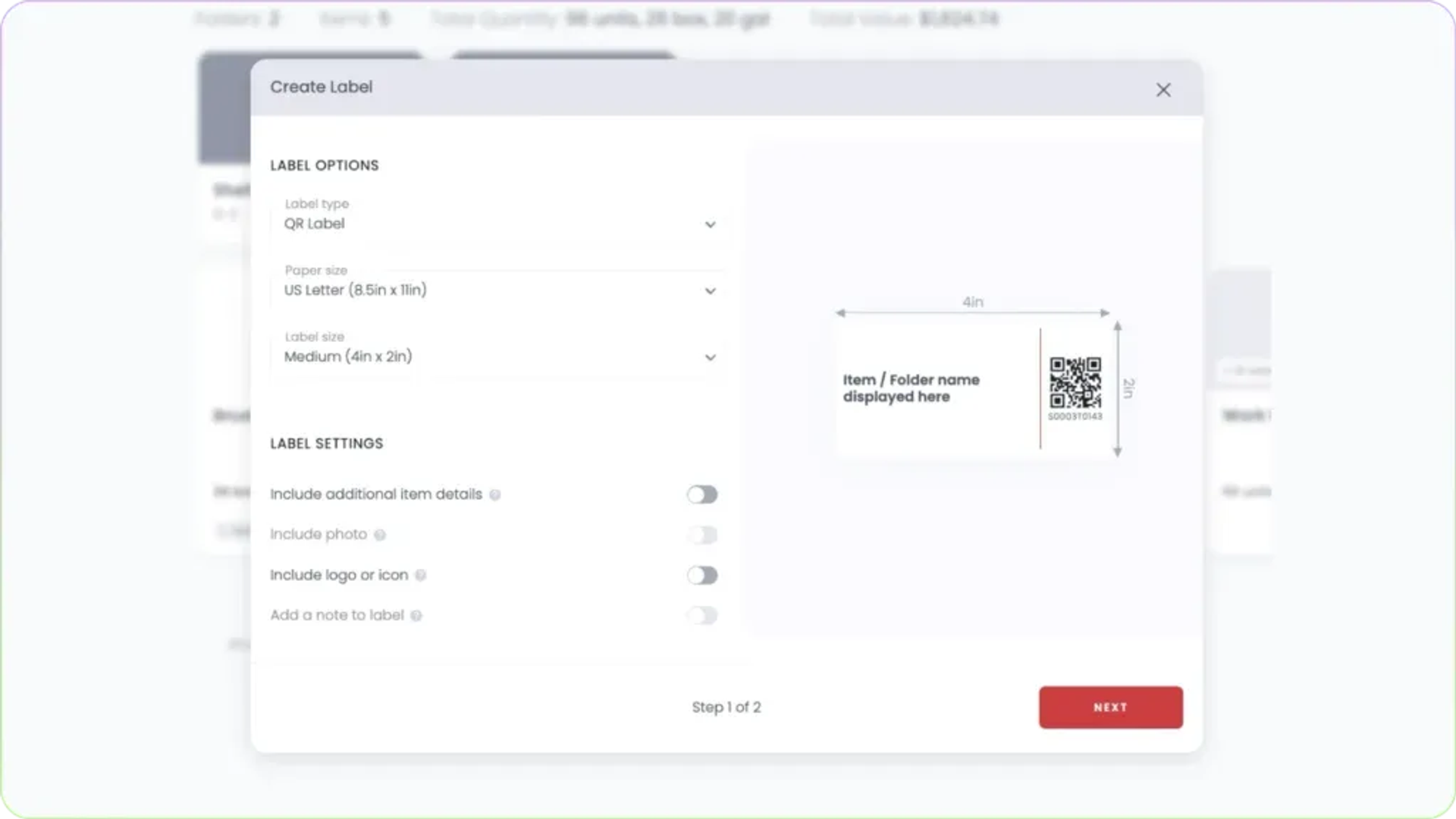 QR code inventory management software - Sorty