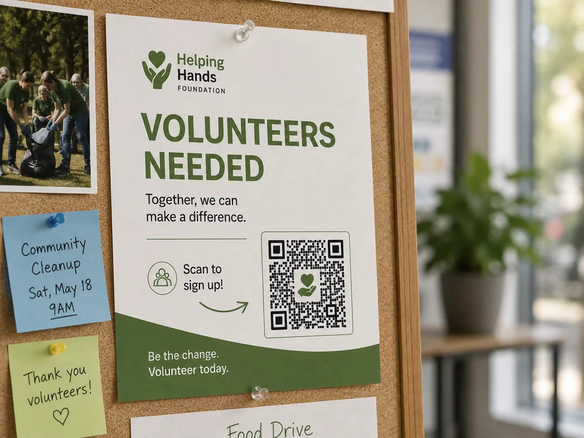 Make volunteering as easy as a scan