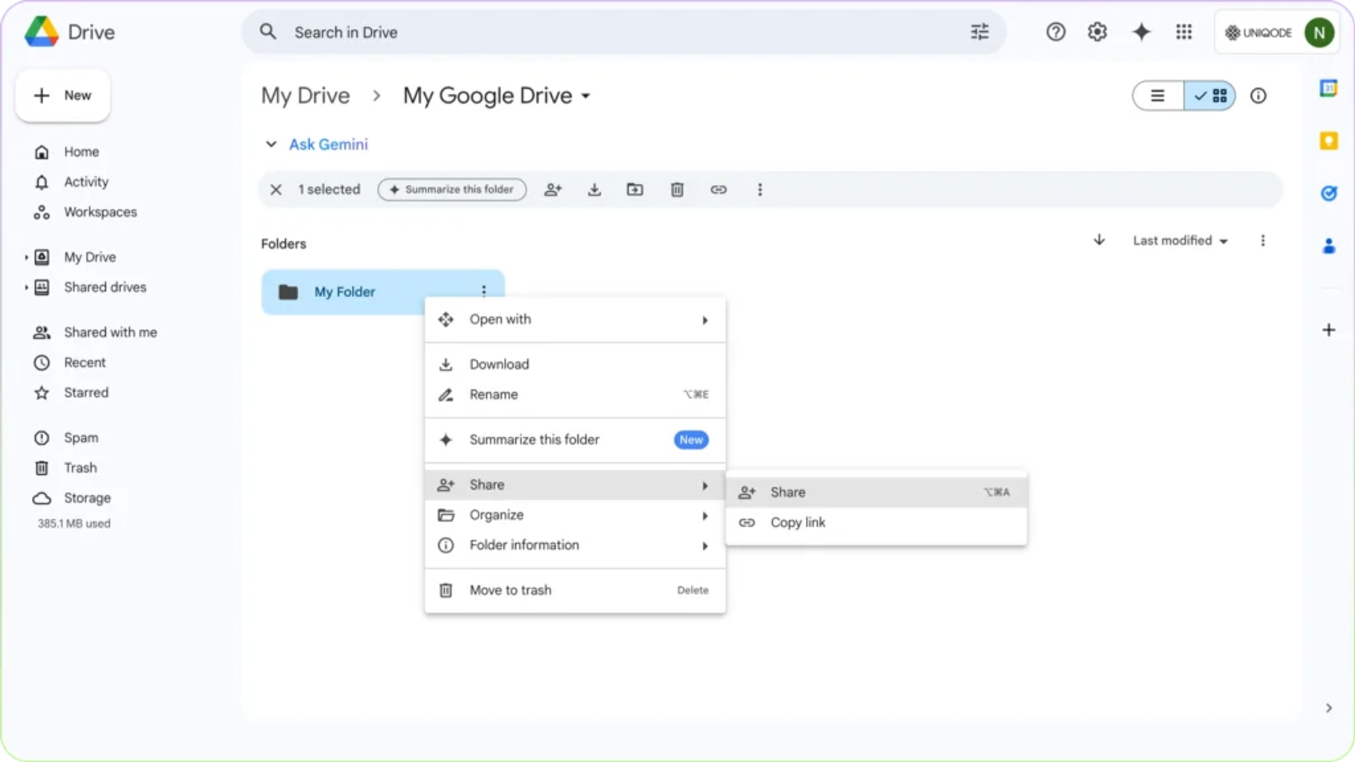 Get Google Drive shareable link