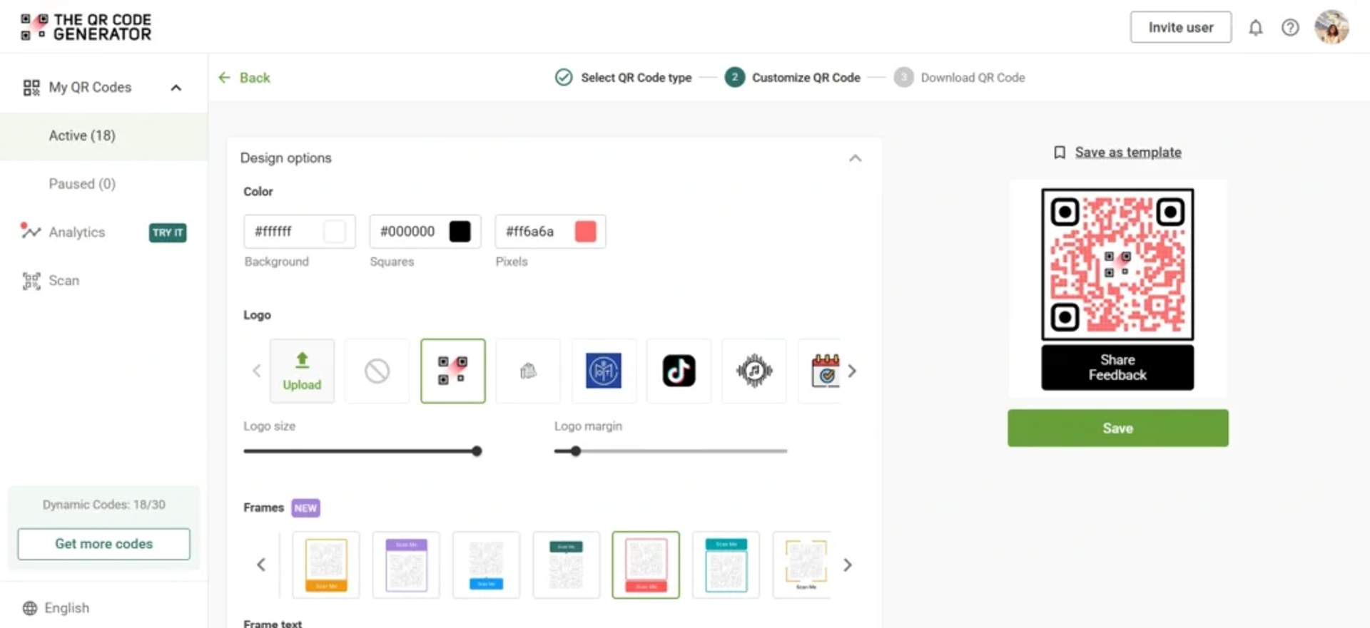 Customize the QR Code