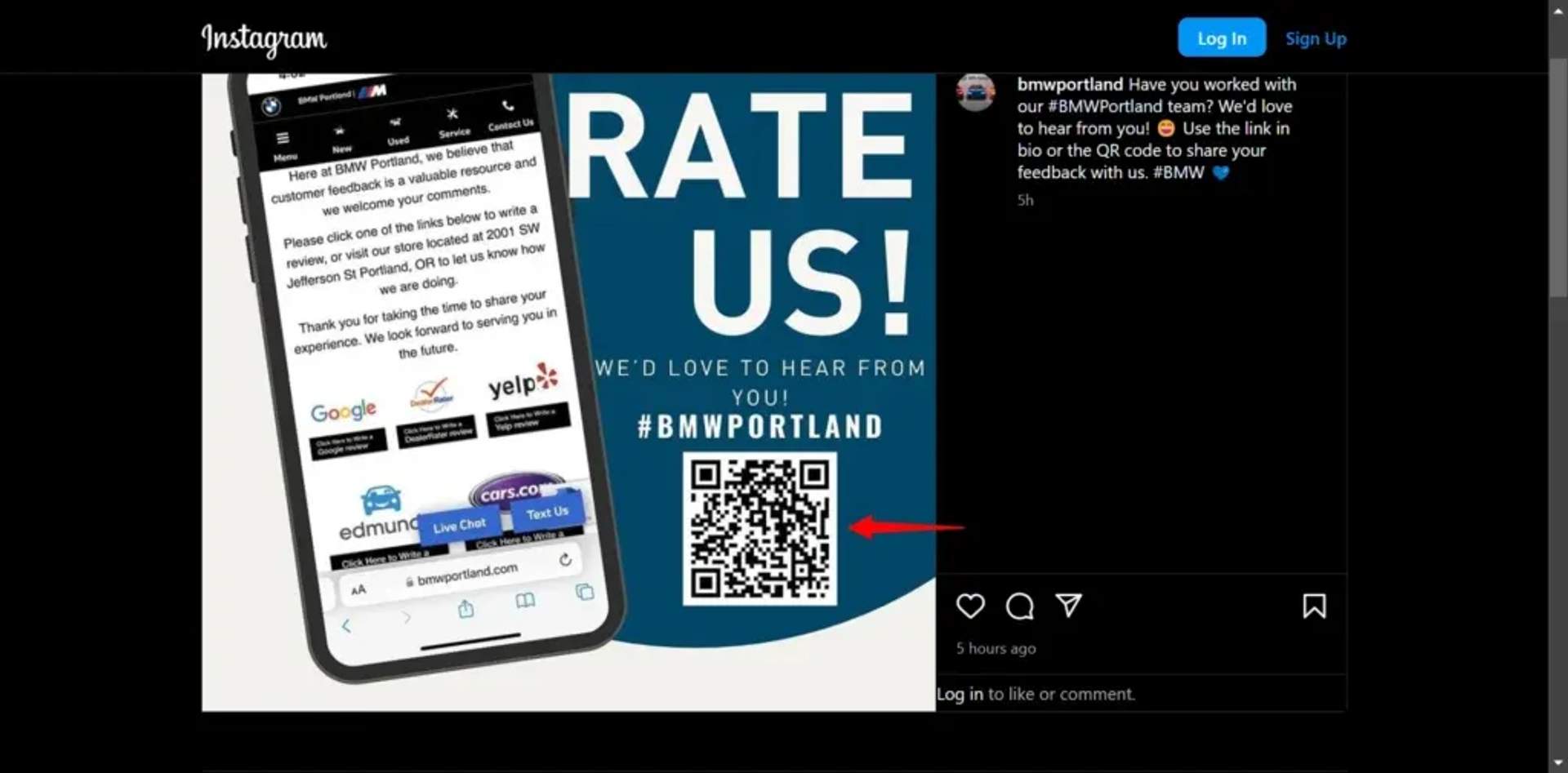 bmw qr code example