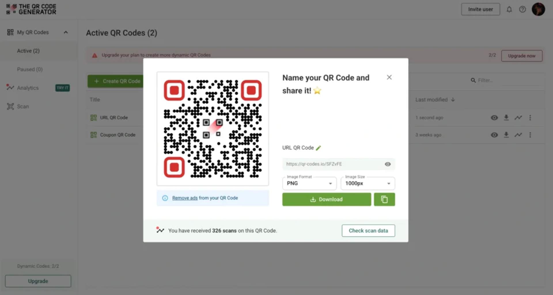 Download and test the QR Code

