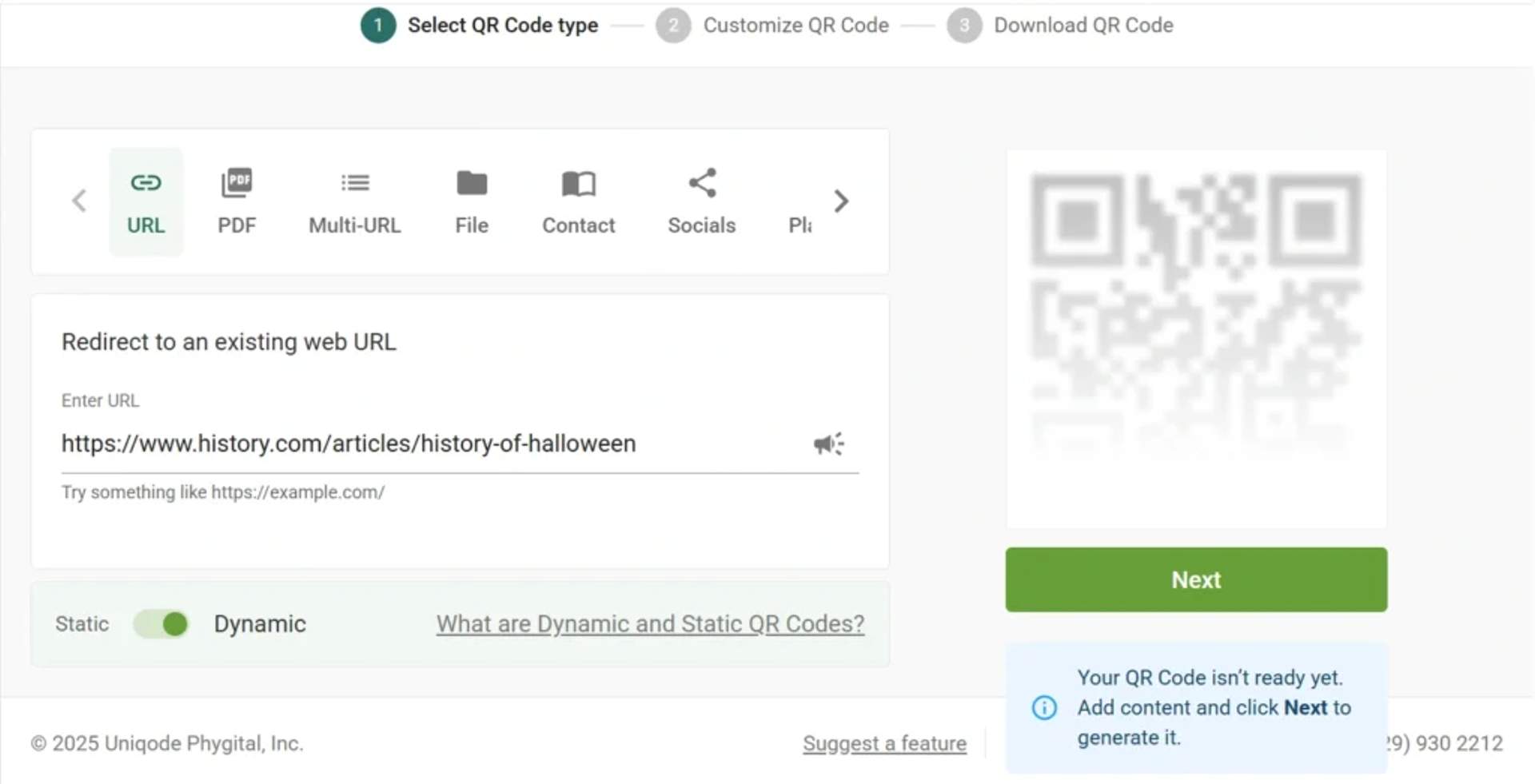 Choose the right QR Code type 